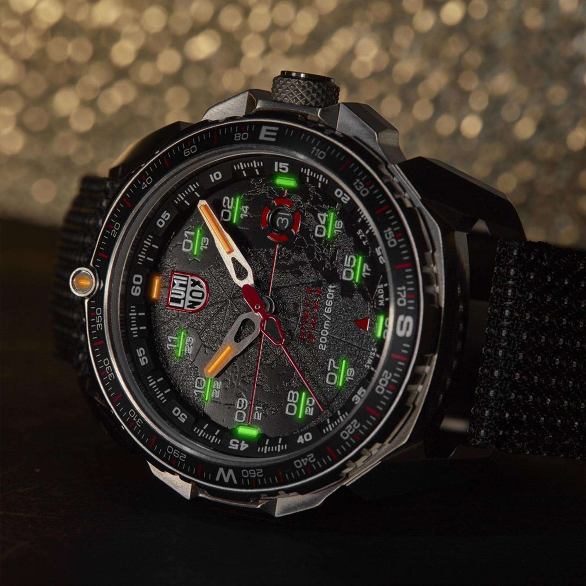 Luminox ICE-SAR Quartz Black Dial Textile Strap Men's Watch XL.1201