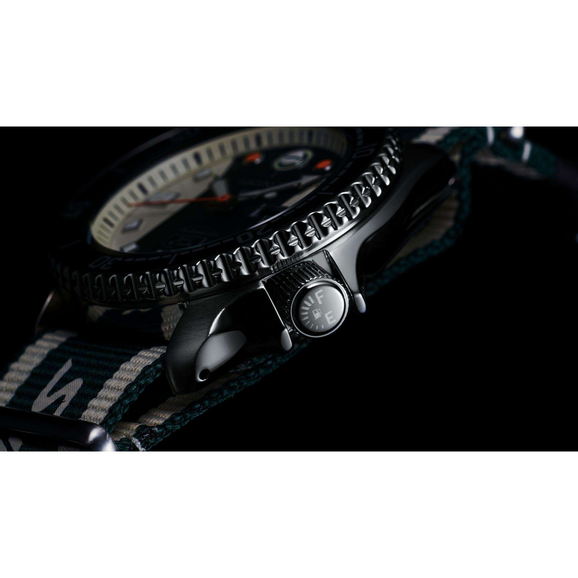 Seiko 5 Sports Honda Super Cub Automatic Multicoloured Dial Fabric NATO Strap Men's Watch SRPJ49K1