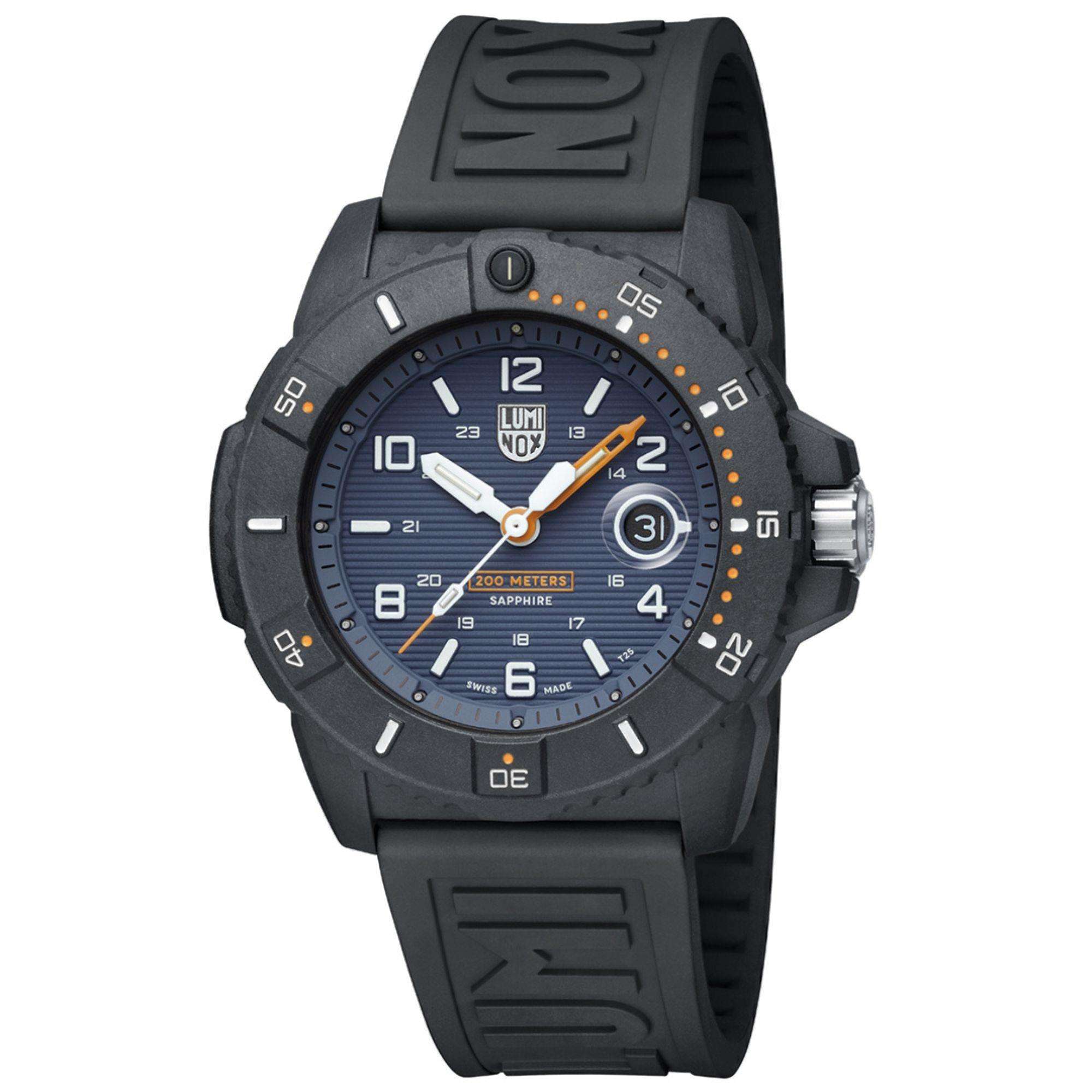 Luminox Navy Seal 3600 Series Blue Dial Black Silicone Strap Men's Watch XS.3602.NSF