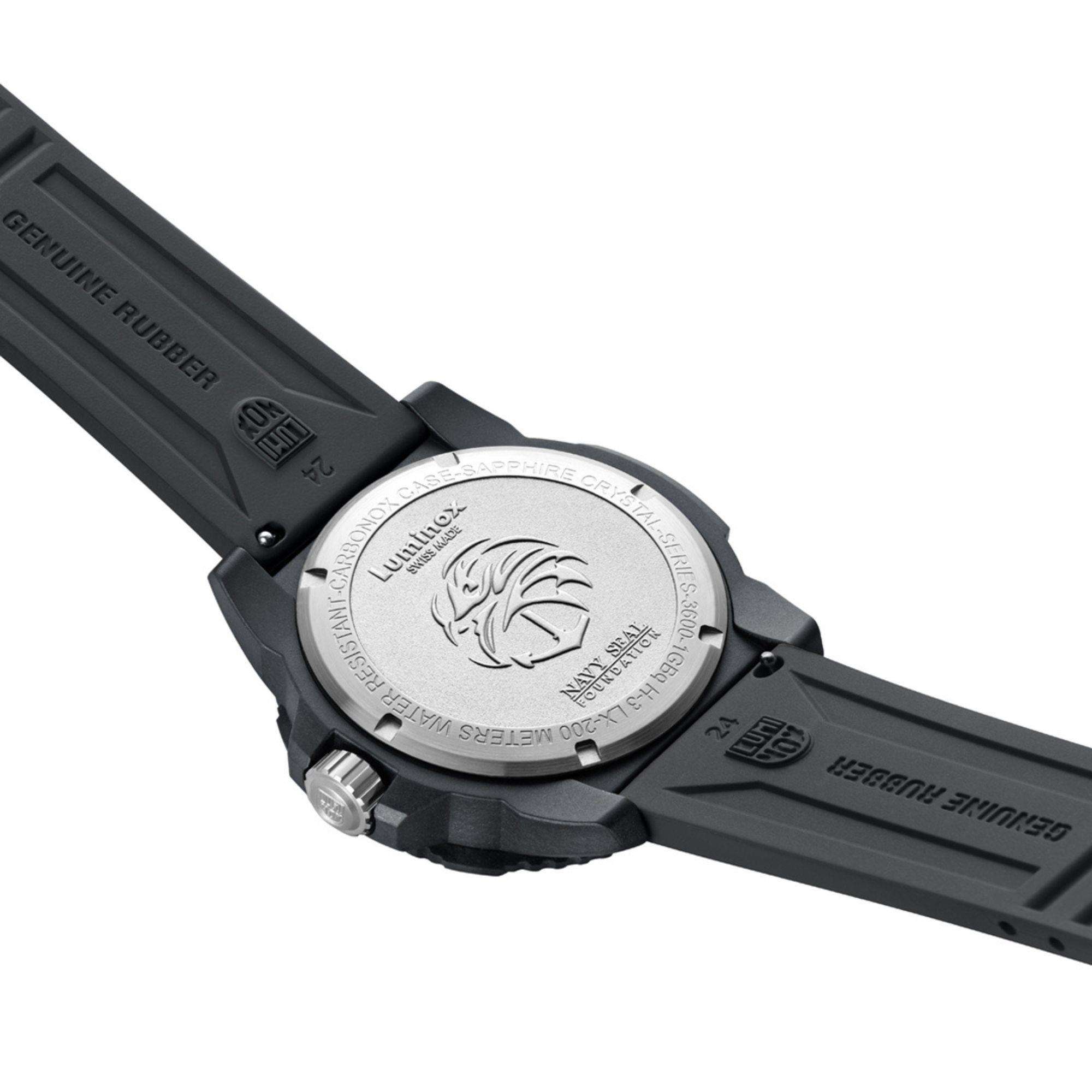 Luminox Navy Seal 3600 Series Blue Dial Black Silicone Strap Men's Watch XS.3602.NSF