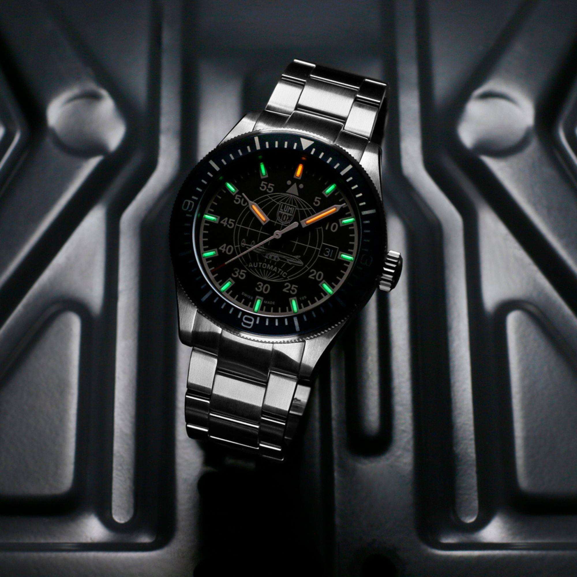 Luminox Constellation 9600 Series Black Dial Stainless Steel Bracelet Men's Watch XA.9601.M