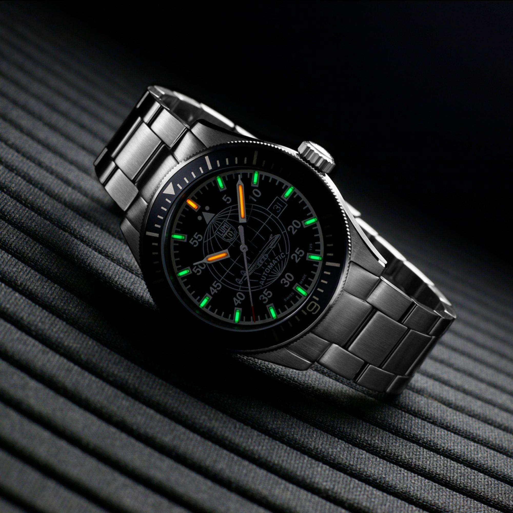 Luminox Constellation 9600 Series Black Dial Stainless Steel Bracelet Men's Watch XA.9601.M