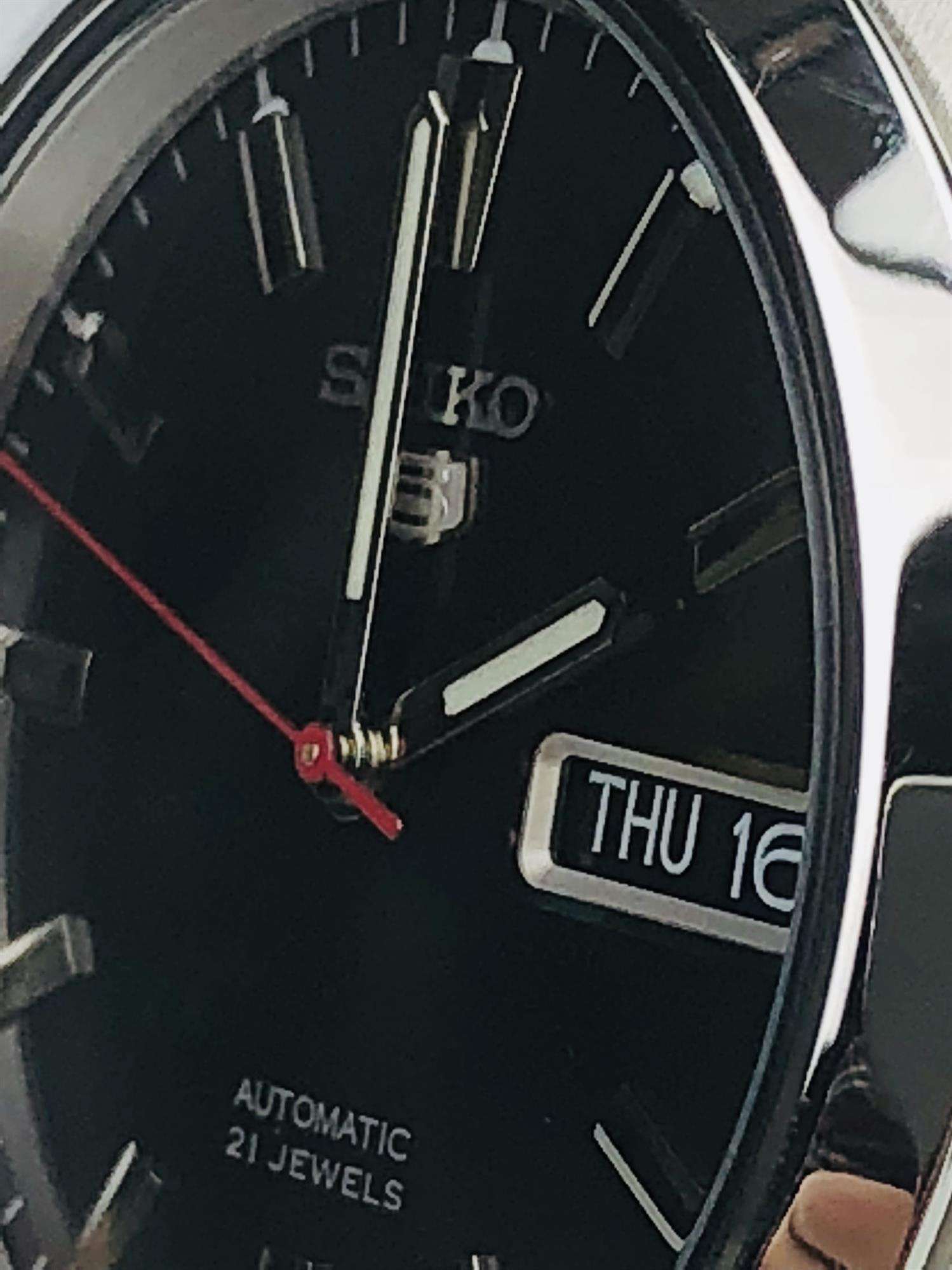 Seiko 5 Automatic Black Dial Stainless Steel Men's Watch SNK795K1