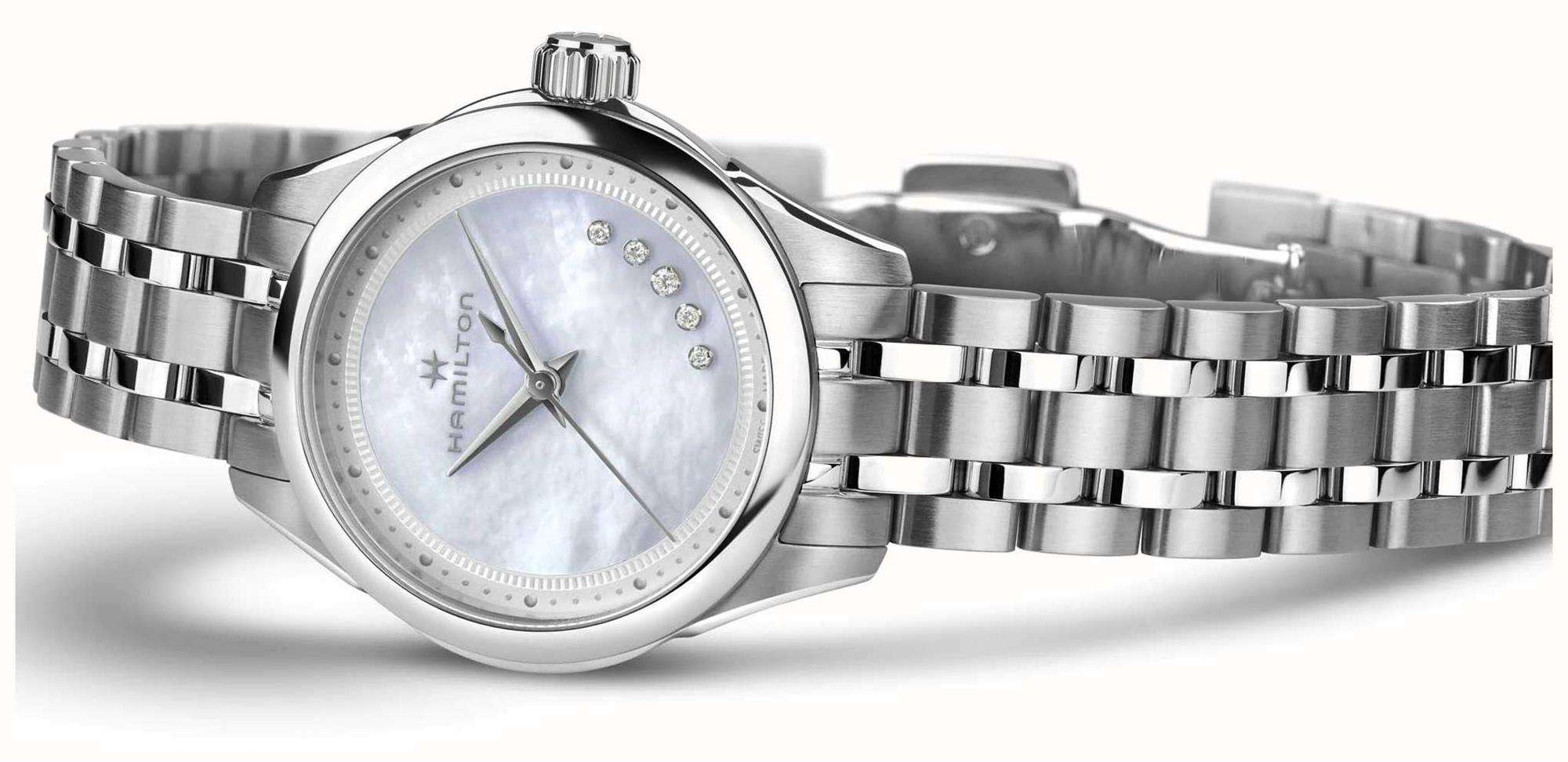 Hamilton Diamond Set Mother of Pearl Dial Ladies Watch H32111190