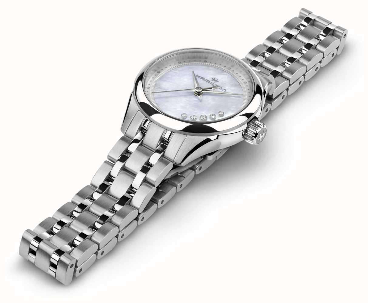 Hamilton Diamond Set Mother of Pearl Dial Ladies Watch H32111190