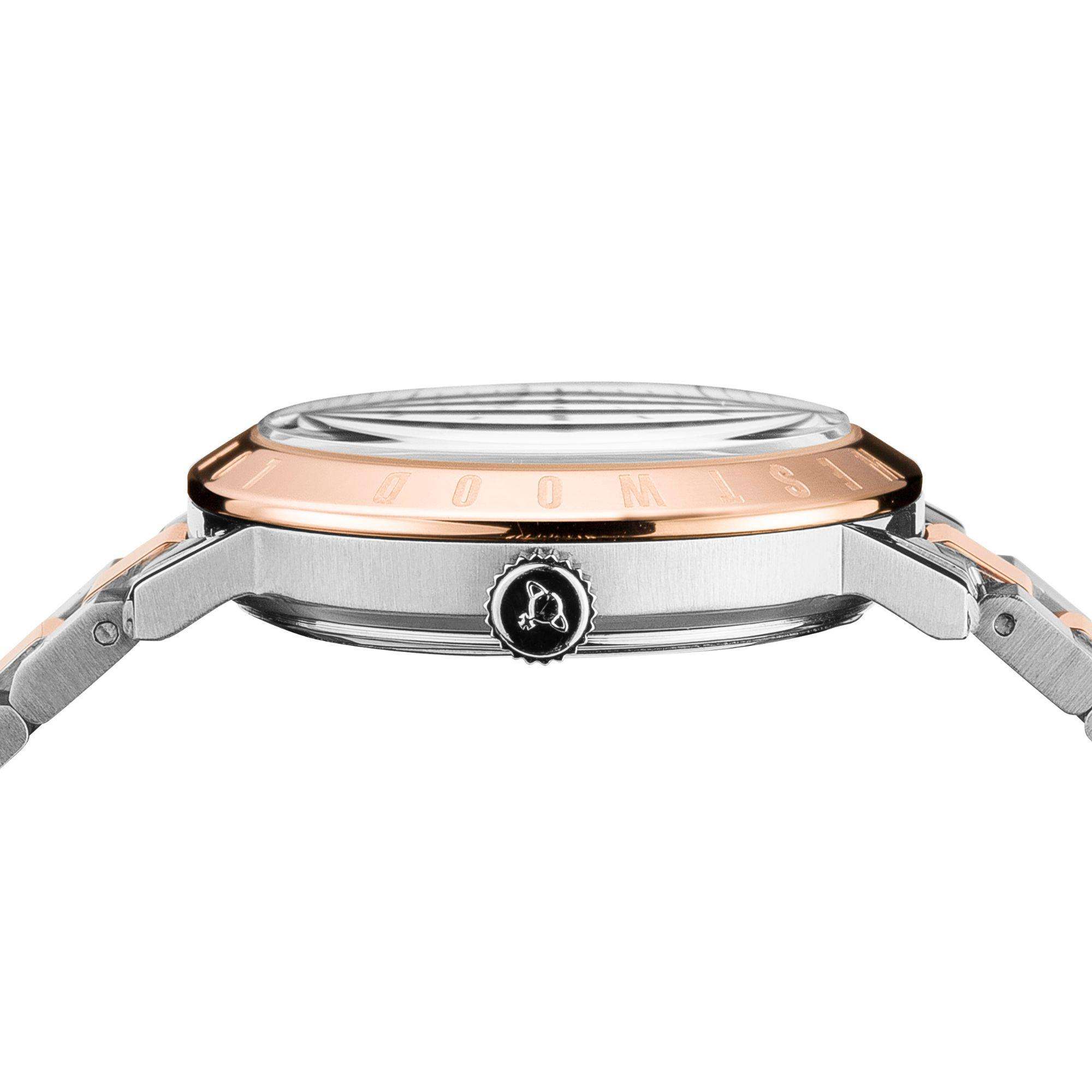 Vivienne Westwood Bloomsbury Quartz Silver Dial Two Tone Rose Gold Silver Ladies Watch VV152RSSL