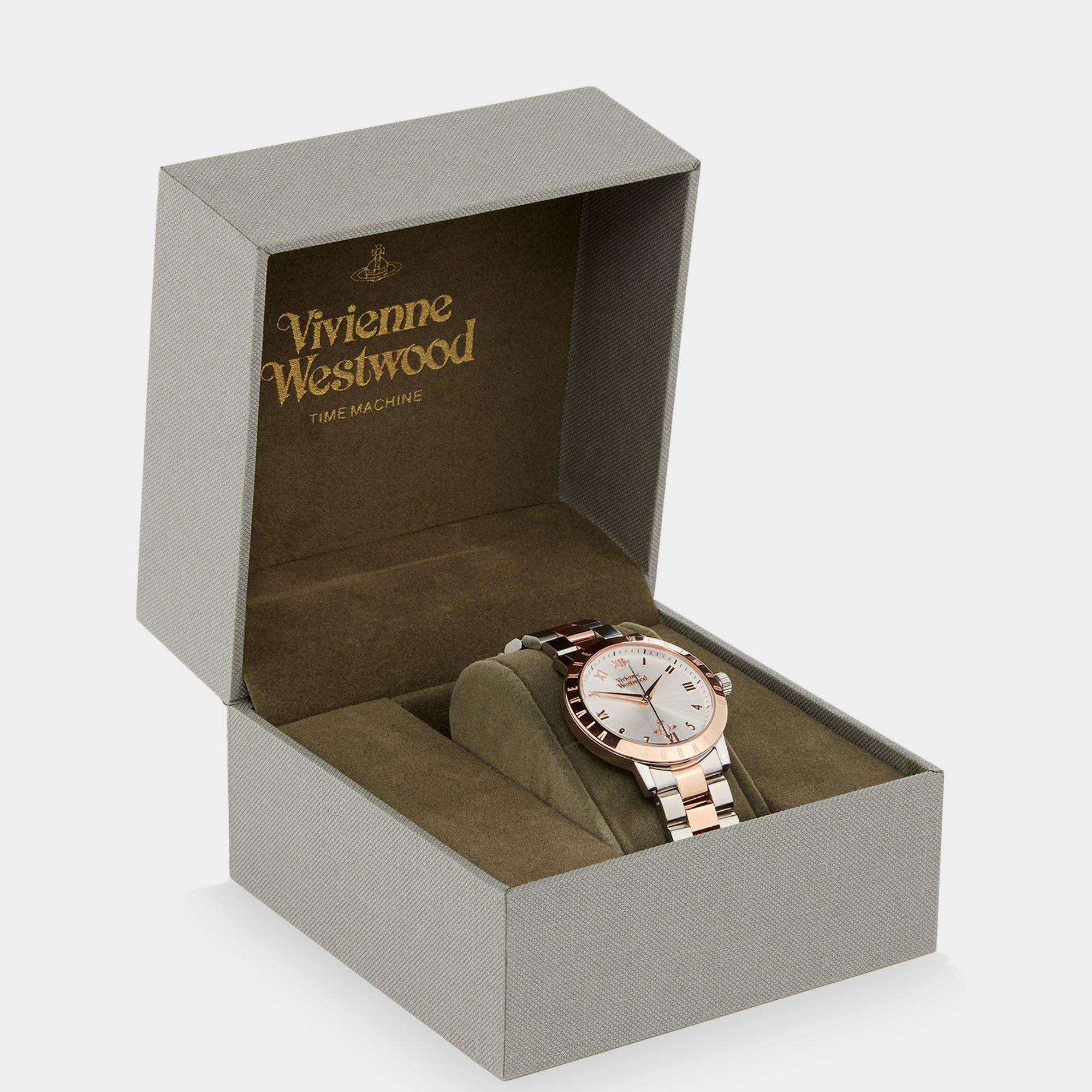 Vivienne Westwood Bloomsbury Quartz Silver Dial Two Tone Rose Gold Silver Ladies Watch VV152RSSL