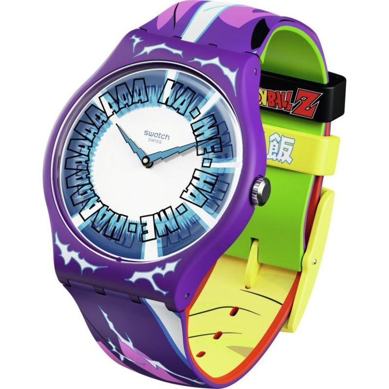 Swatch Dragon Ball Z Gohan Blue Dial Silicone Strap Unisex Watch SUOZ345
