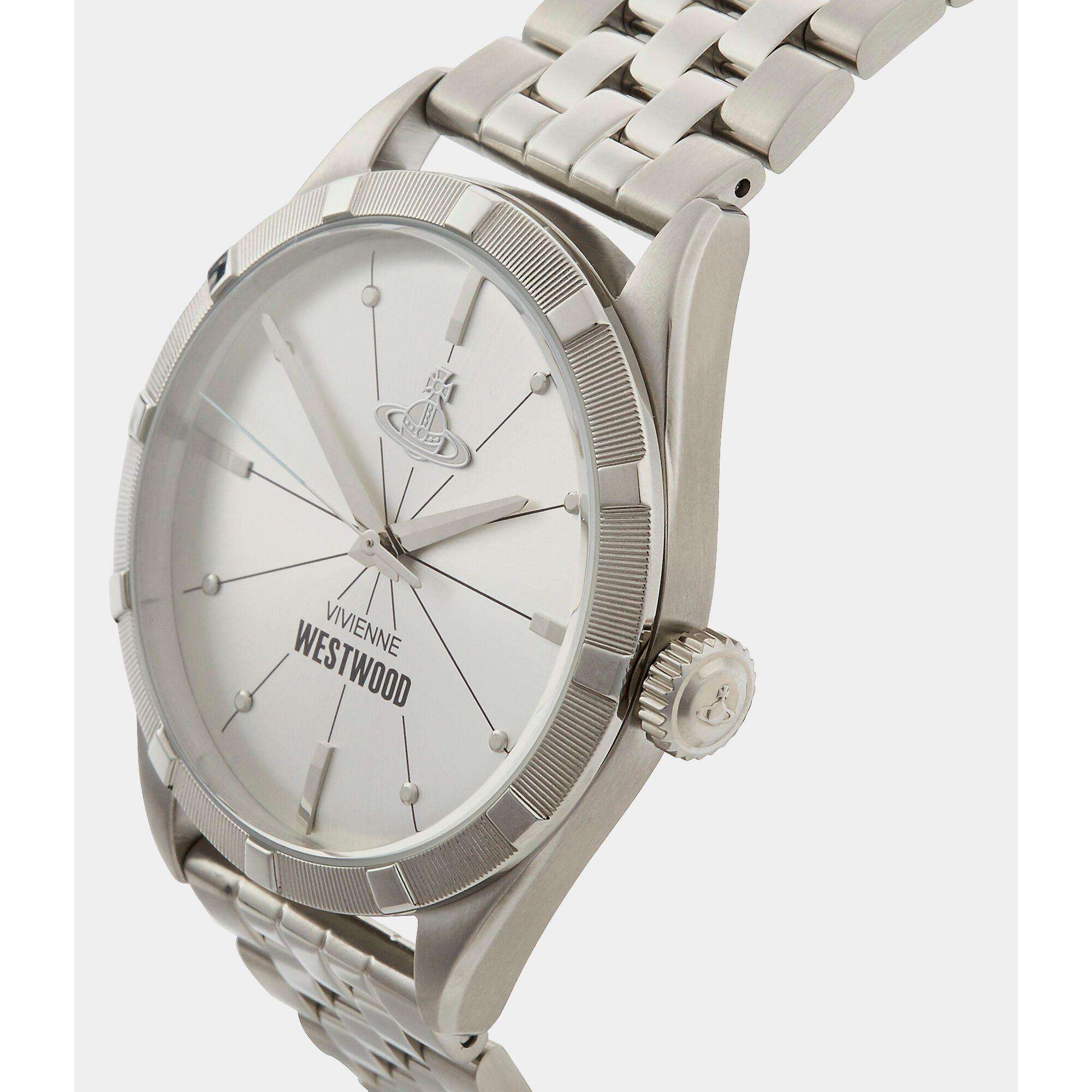 Vivienne Westwood Conduit Quartz Silver Dial Stainless Steel Men's Watch VV192SLSL