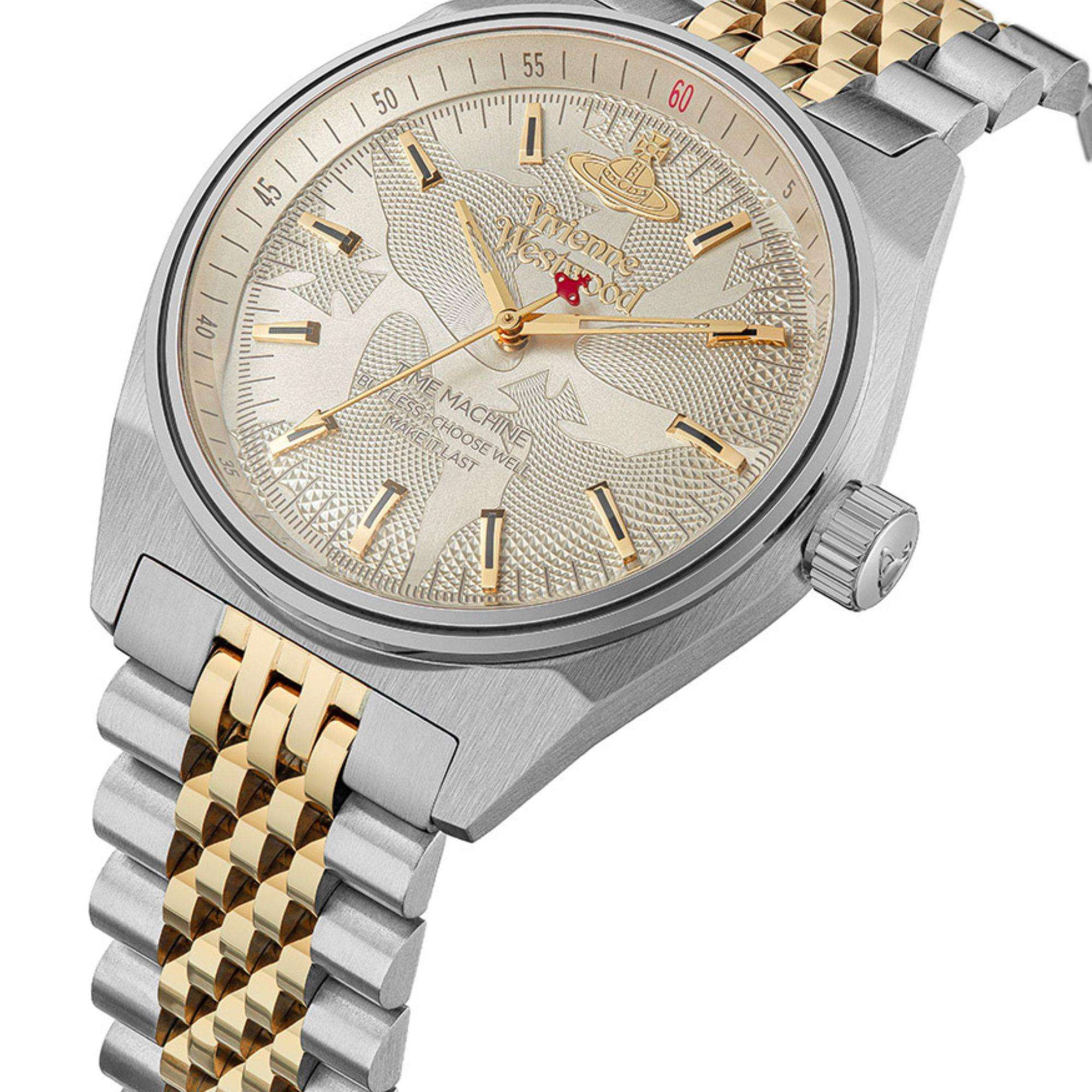 Vivienne Westwood Lady Sydenham Grey Dial Two Tone Stainless Steel Bracelet Ladies Watch VV251WGSG