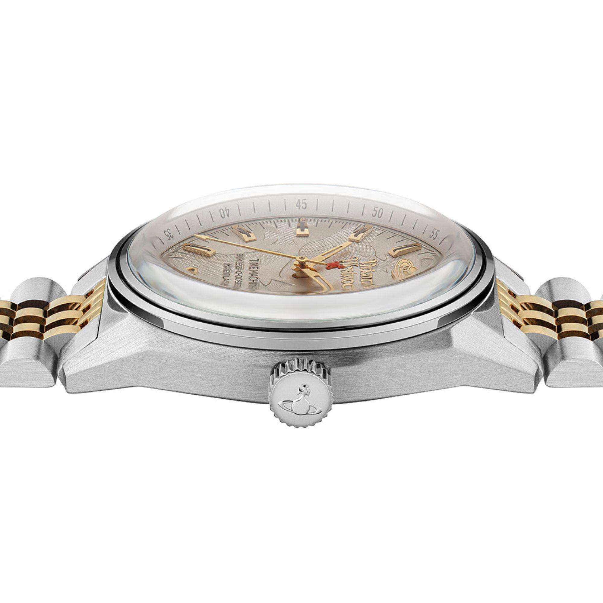 Vivienne Westwood Lady Sydenham Grey Dial Two Tone Stainless Steel Bracelet Ladies Watch VV251WGSG