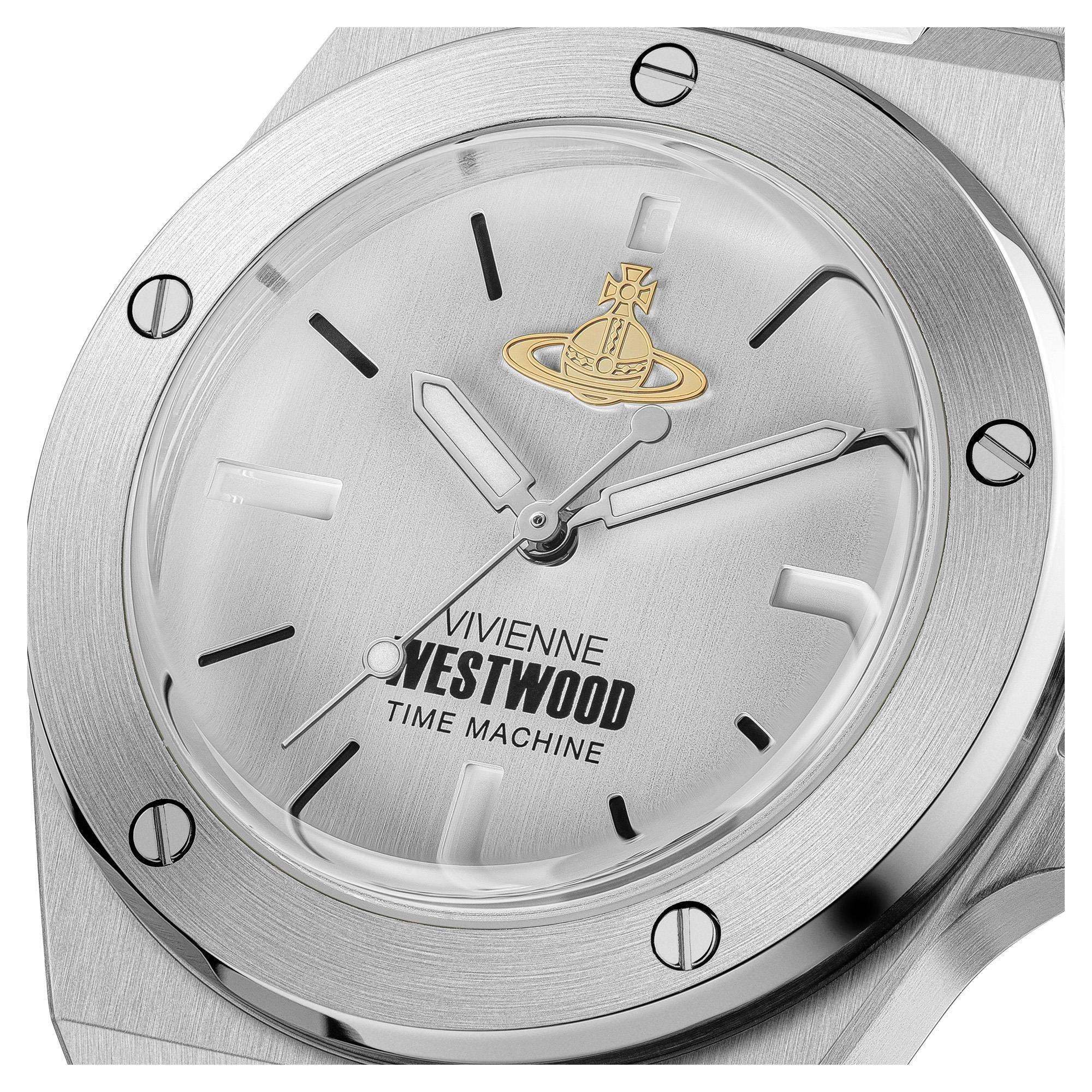 Vivienne Westwood Leamouth Grey Dial Stainless Steel Bracelet Watch VV271CGSL