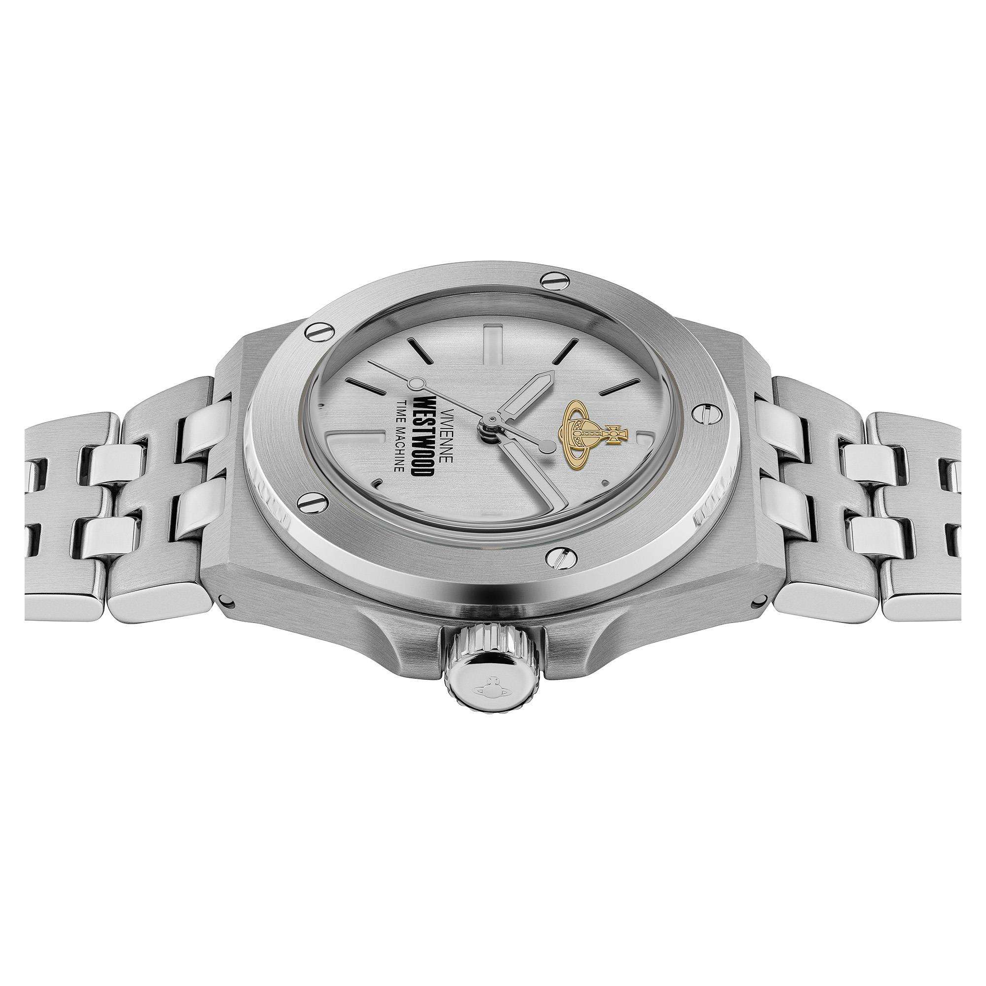 Vivienne Westwood Leamouth Grey Dial Stainless Steel Bracelet Watch VV271CGSL