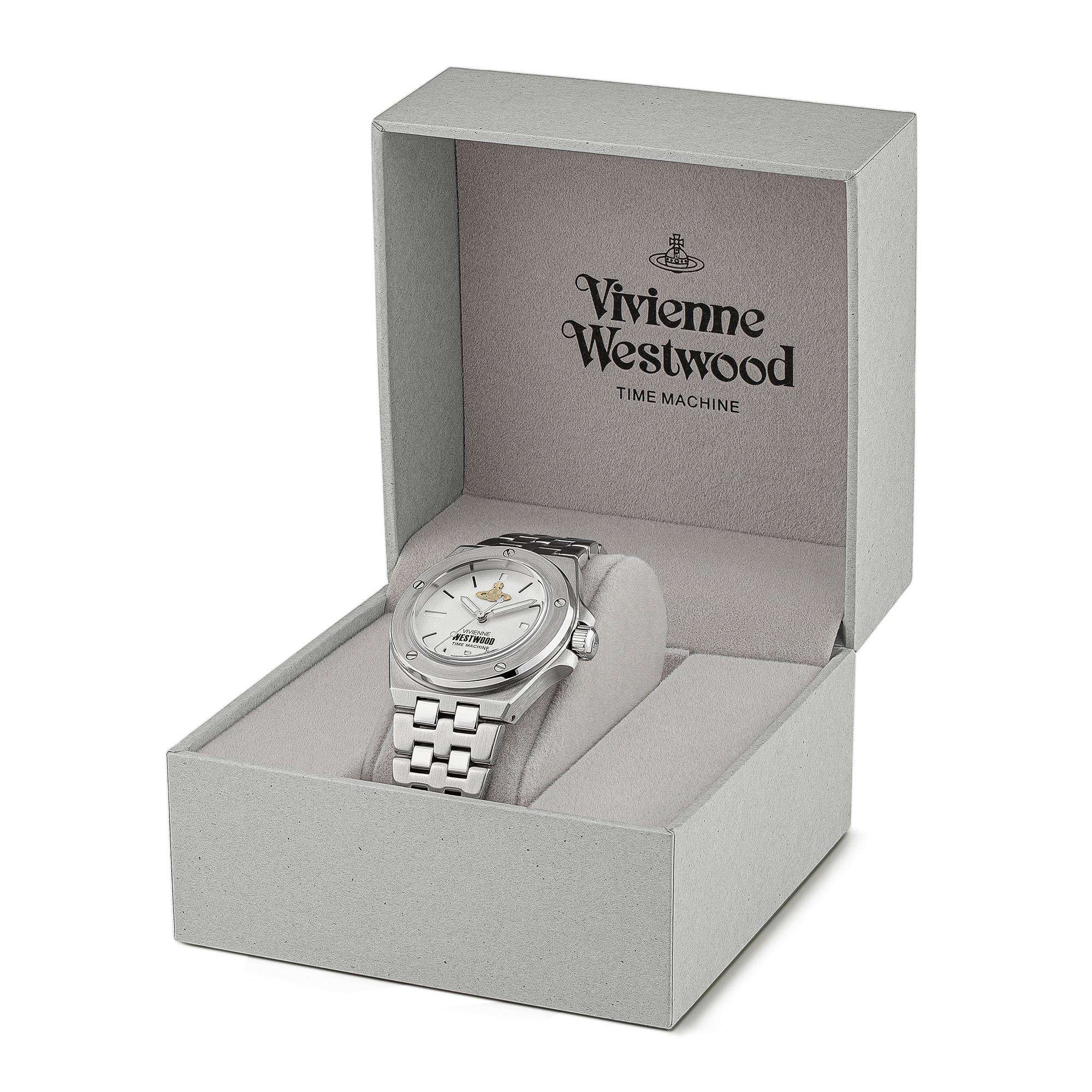 Vivienne Westwood Leamouth Grey Dial Stainless Steel Bracelet Watch VV271CGSL