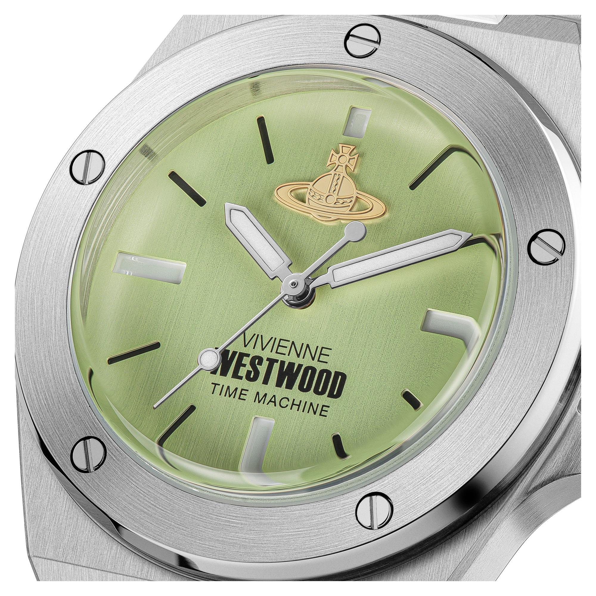 Vivienne Westwood Leamouth Green Dial Stainless Steel Bracelet Unisex Watch VV271GRSL