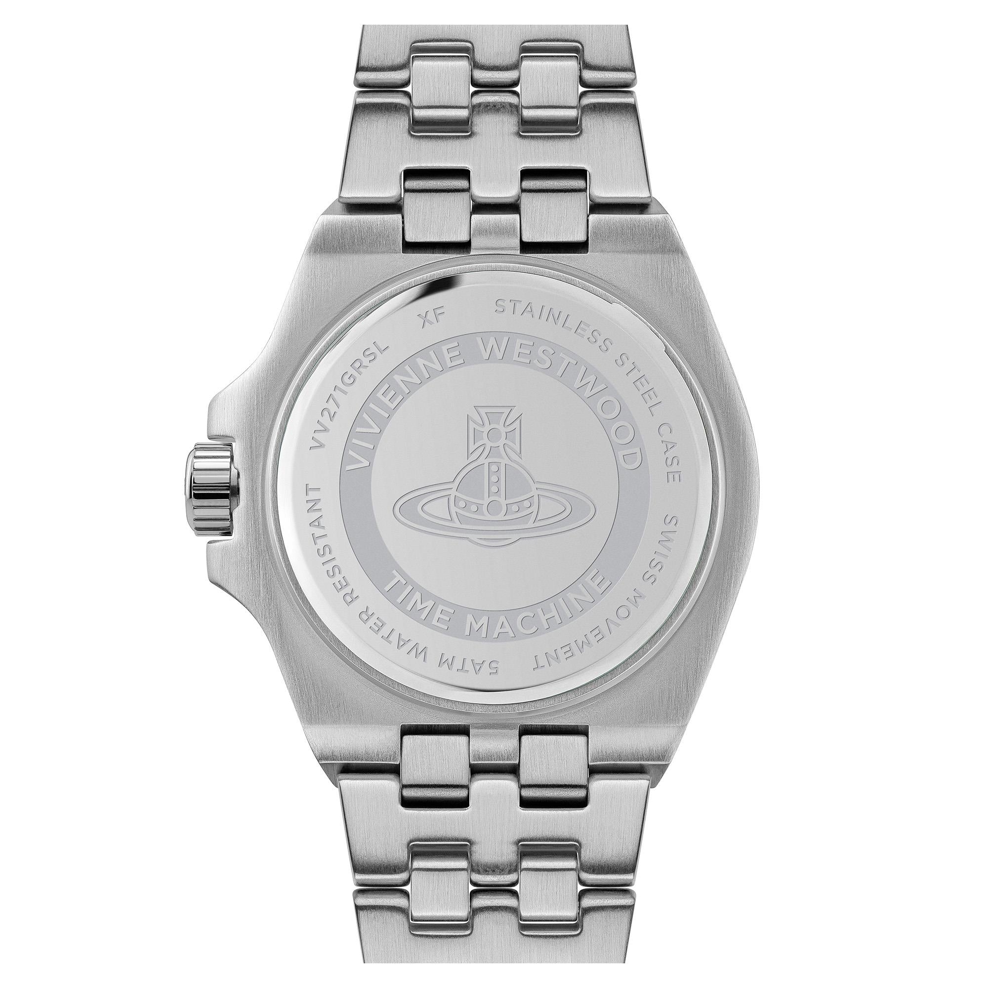 Vivienne Westwood Leamouth Green Dial Stainless Steel Bracelet Unisex Watch VV271GRSL