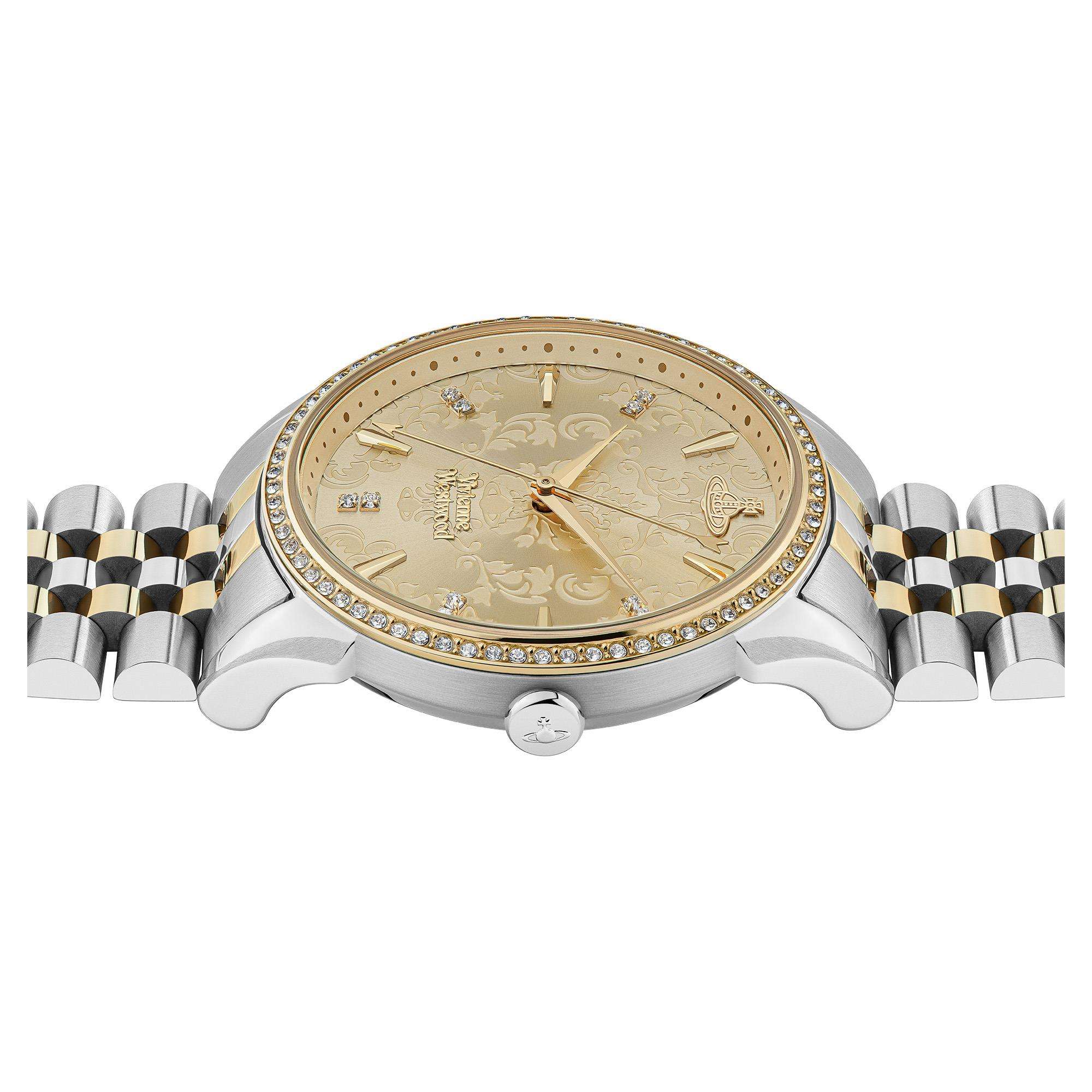Vivienne Westwood The Wallace Champagne Dial Two Tone Stainless Steel Bracelet Ladies Watch VV208CPSG