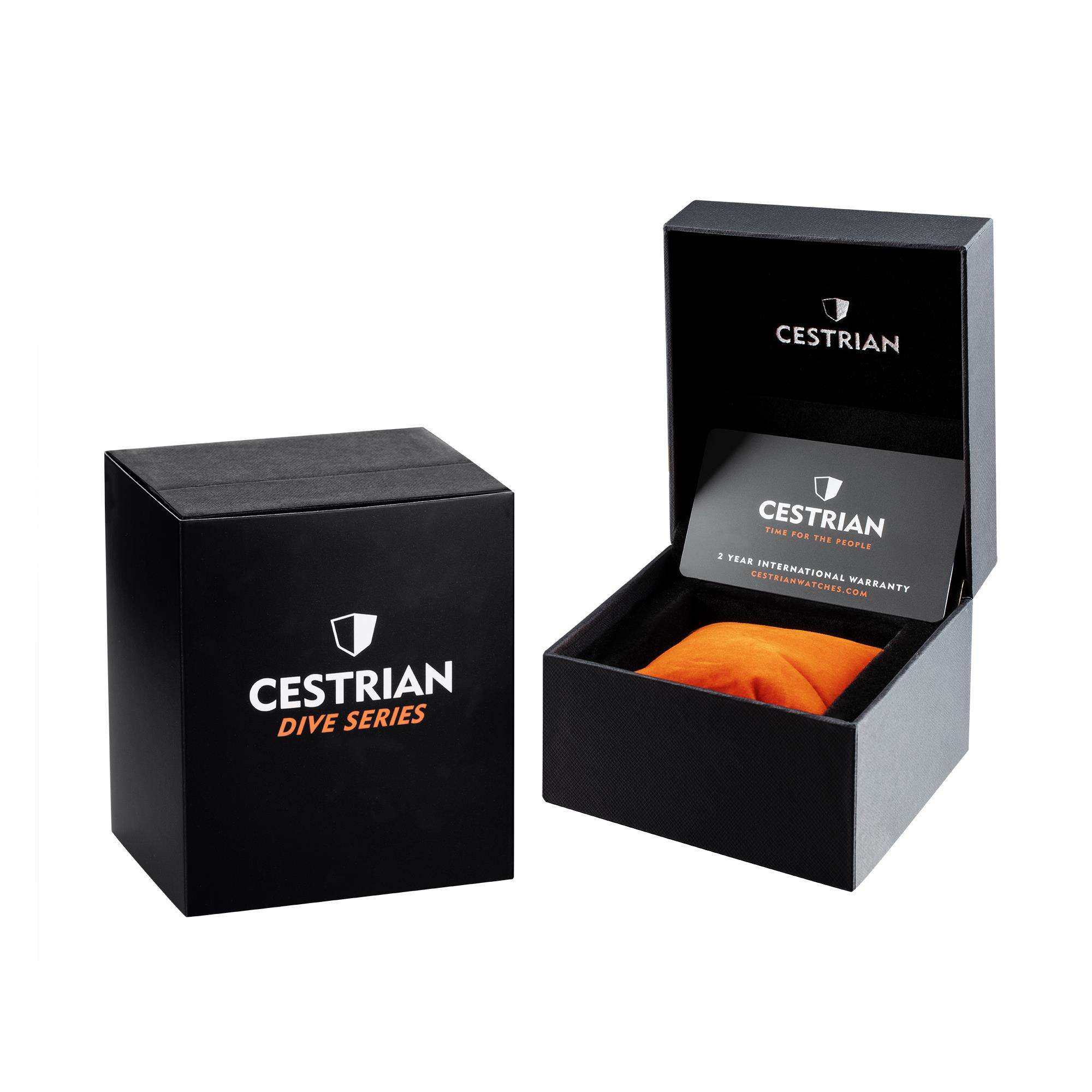 Cestrian Dive Series Black Dial Green Ceramic Bezel Steel Bracelet Automatic Men's Watch CD111B0773V1