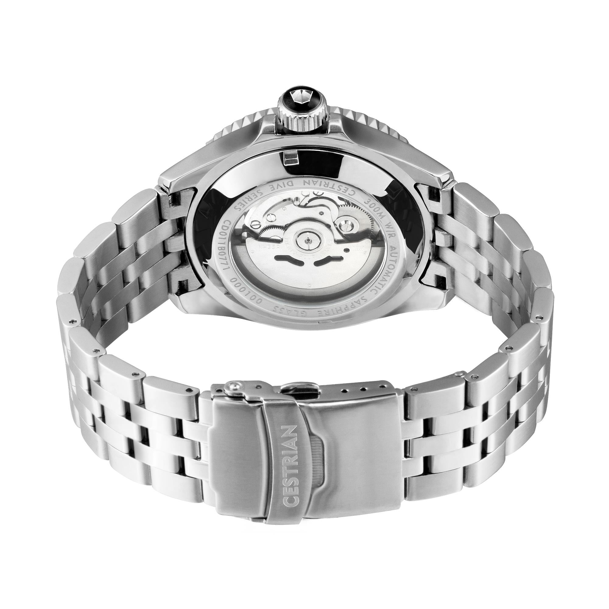 Cestrian Dive Series Hulk Green Dial Green Ceramic Bezel Steel Bracelet Automatic Men's Watch CD311B0773V1