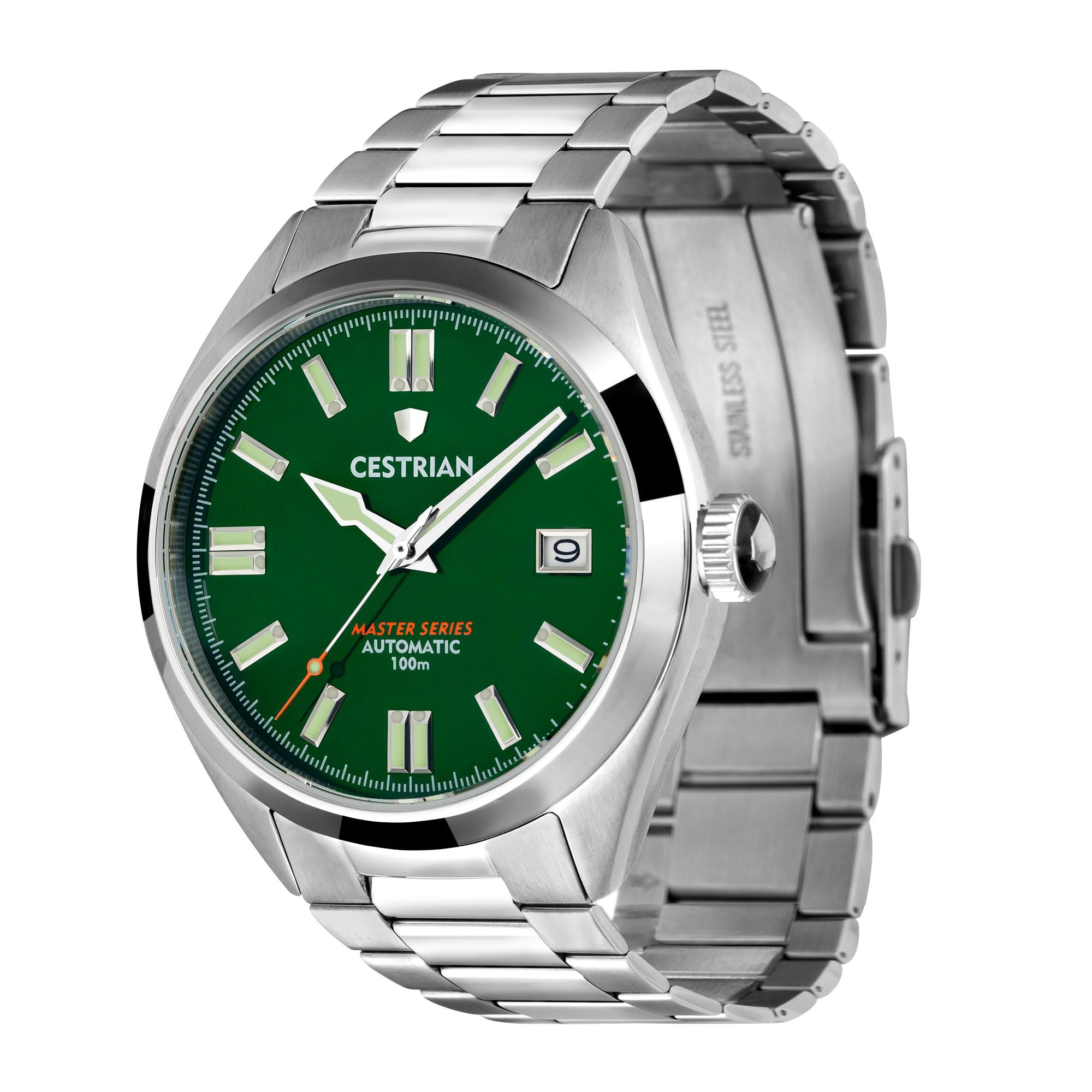 Cestrian Master Series Green Dial Steel Bracelet Automatic Men's Watch CM311B0660V1