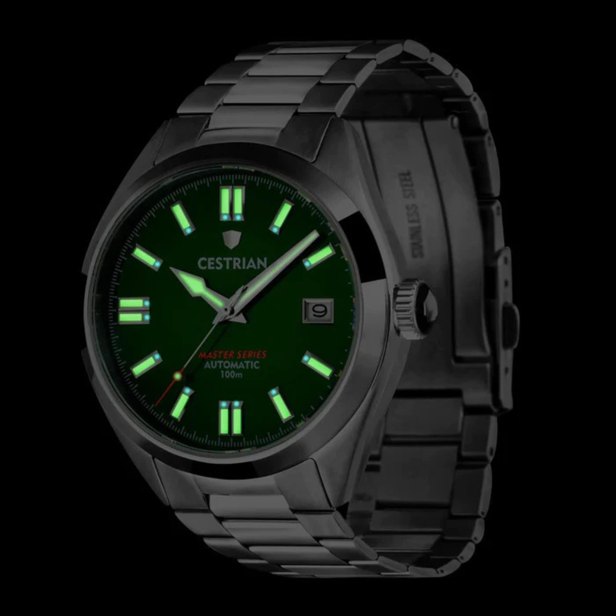 Cestrian Master Series Green Dial Steel Bracelet Automatic Men's Watch CM311B0660V1