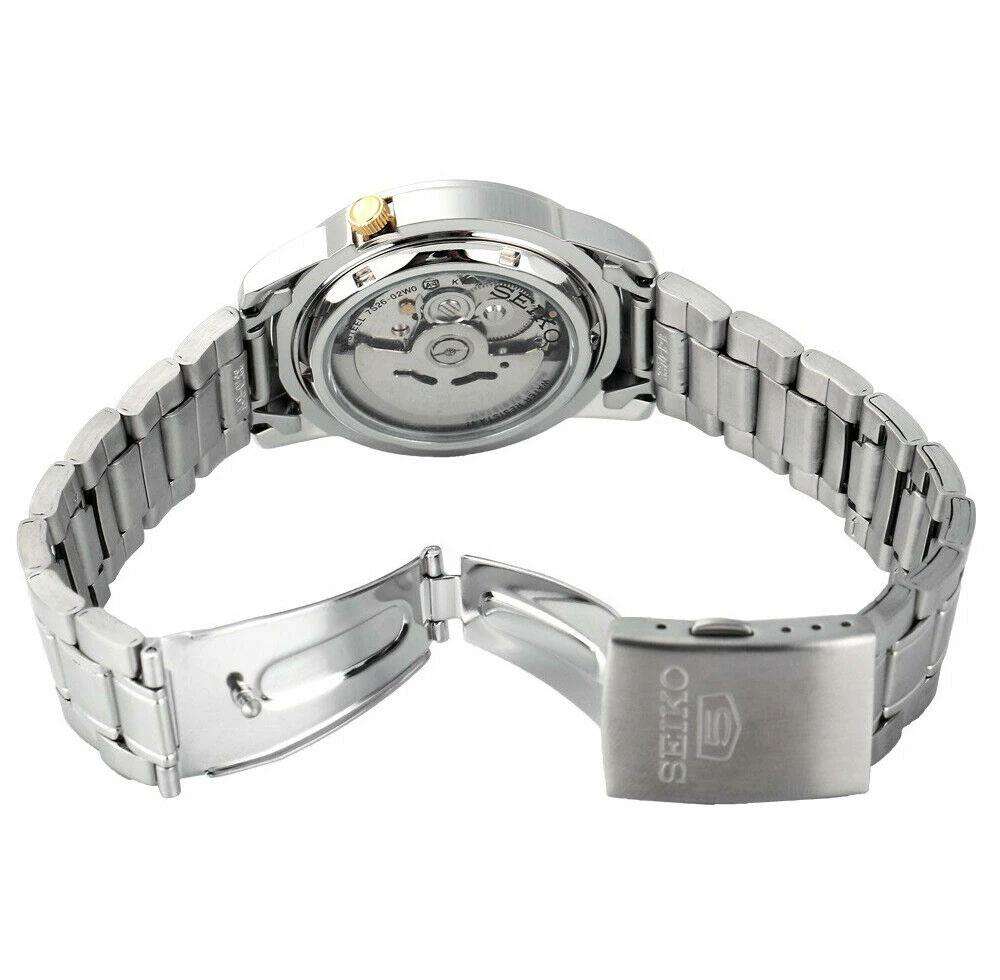 Seiko 5 Automatic Black Dial Stainless Steel Bracelet Men's Watch SNKK17K1