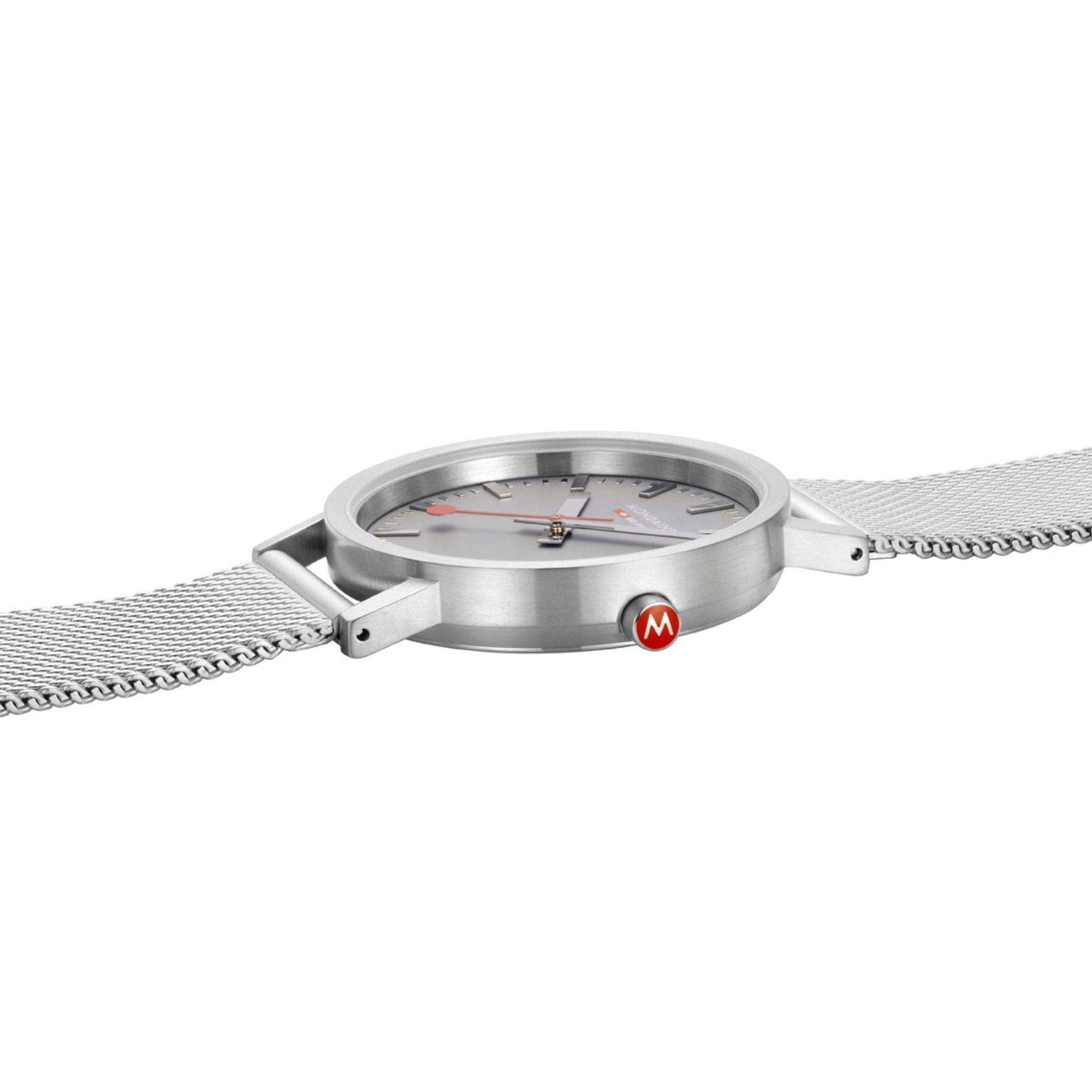 Mondaine Classic Good Gray Dial Steel Mesh Bracelet Unisex Watch A660.30314.80SBJ