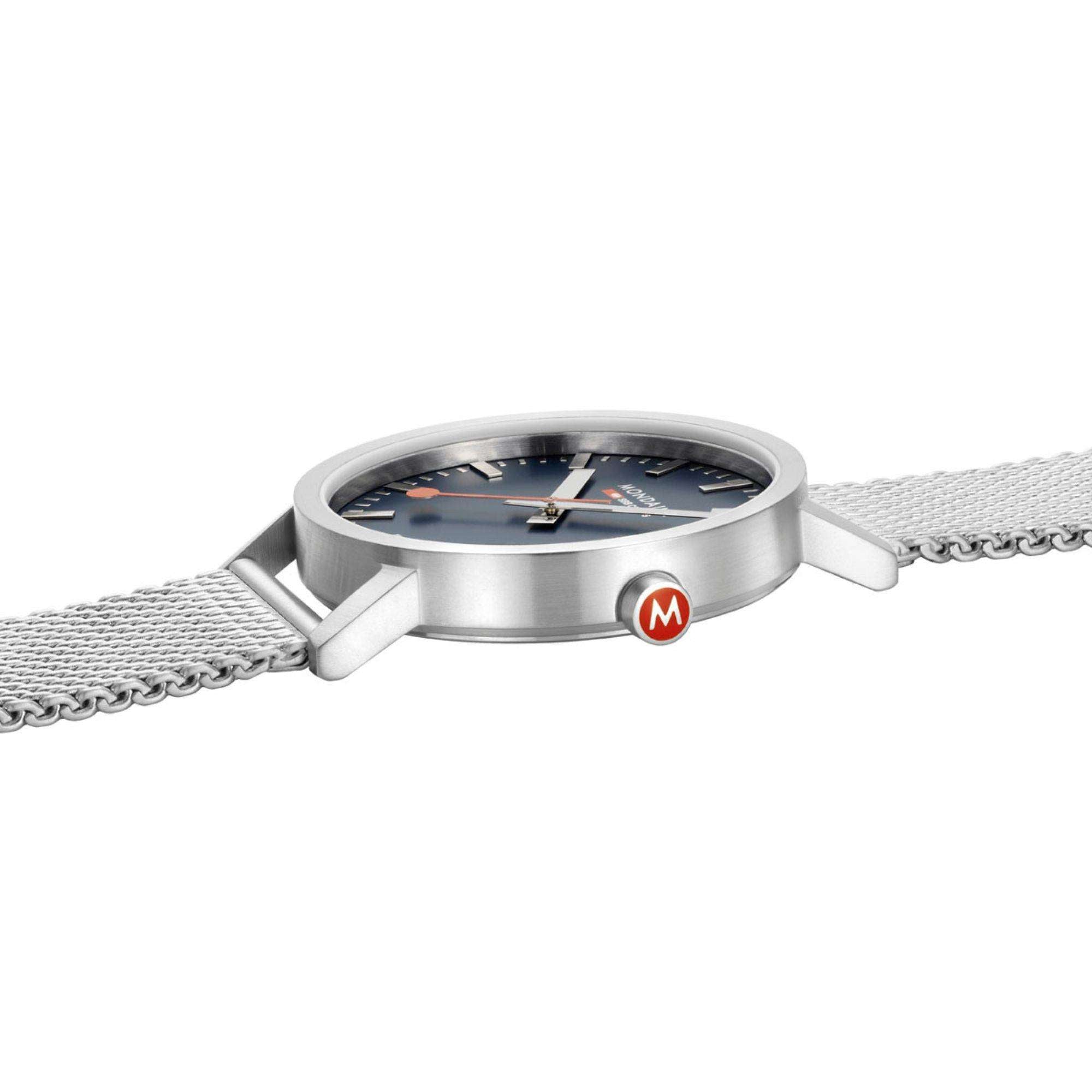 Mondaine Classic Blue Dial Mesh Strap Unisex Watch A660.30360.40SBJ
