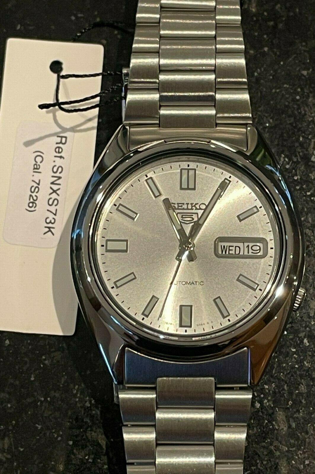 Seiko 5 Automatic Silver Dial Stainless Steel Men's Watch SNXS73K1