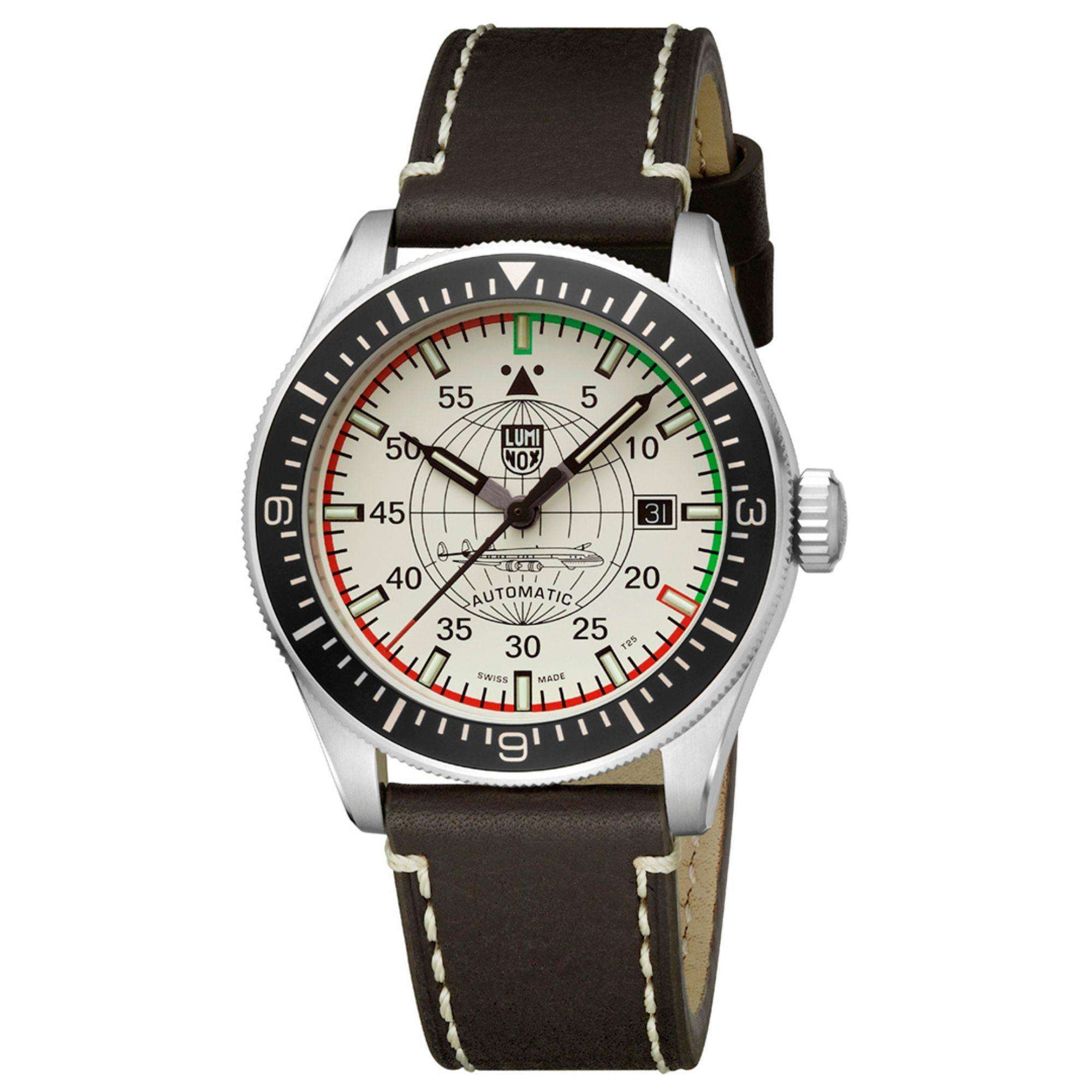 Luminox Constellation Cream Dial Brown Leather Strap Men's Watch XA.9607