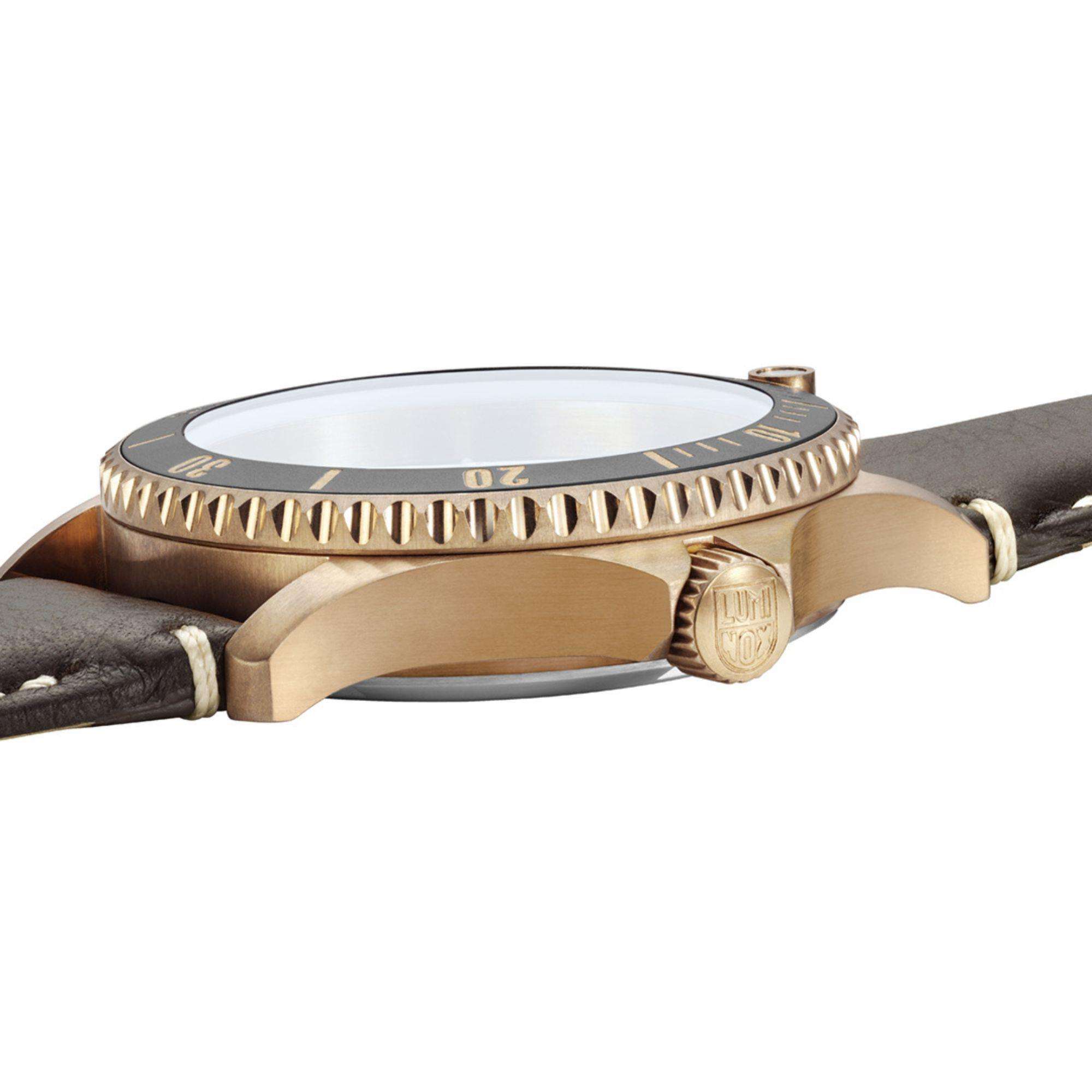 Luminox Sport Timer Black Dial Brown Leather Strap Limited Edition Men's Watch XS.0927