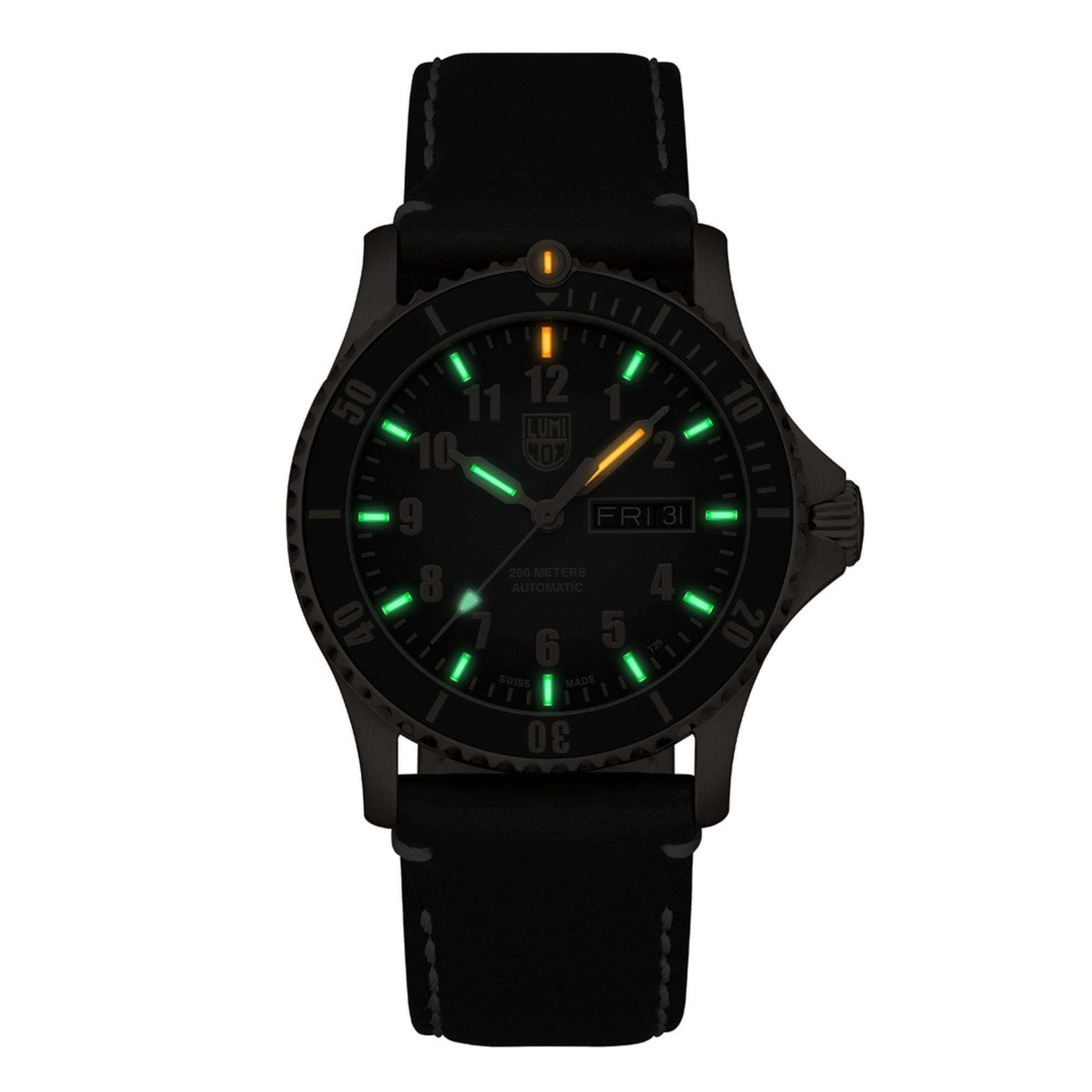 Luminox Sport Timer Black Dial Brown Leather Strap Limited Edition Men's Watch XS.0927