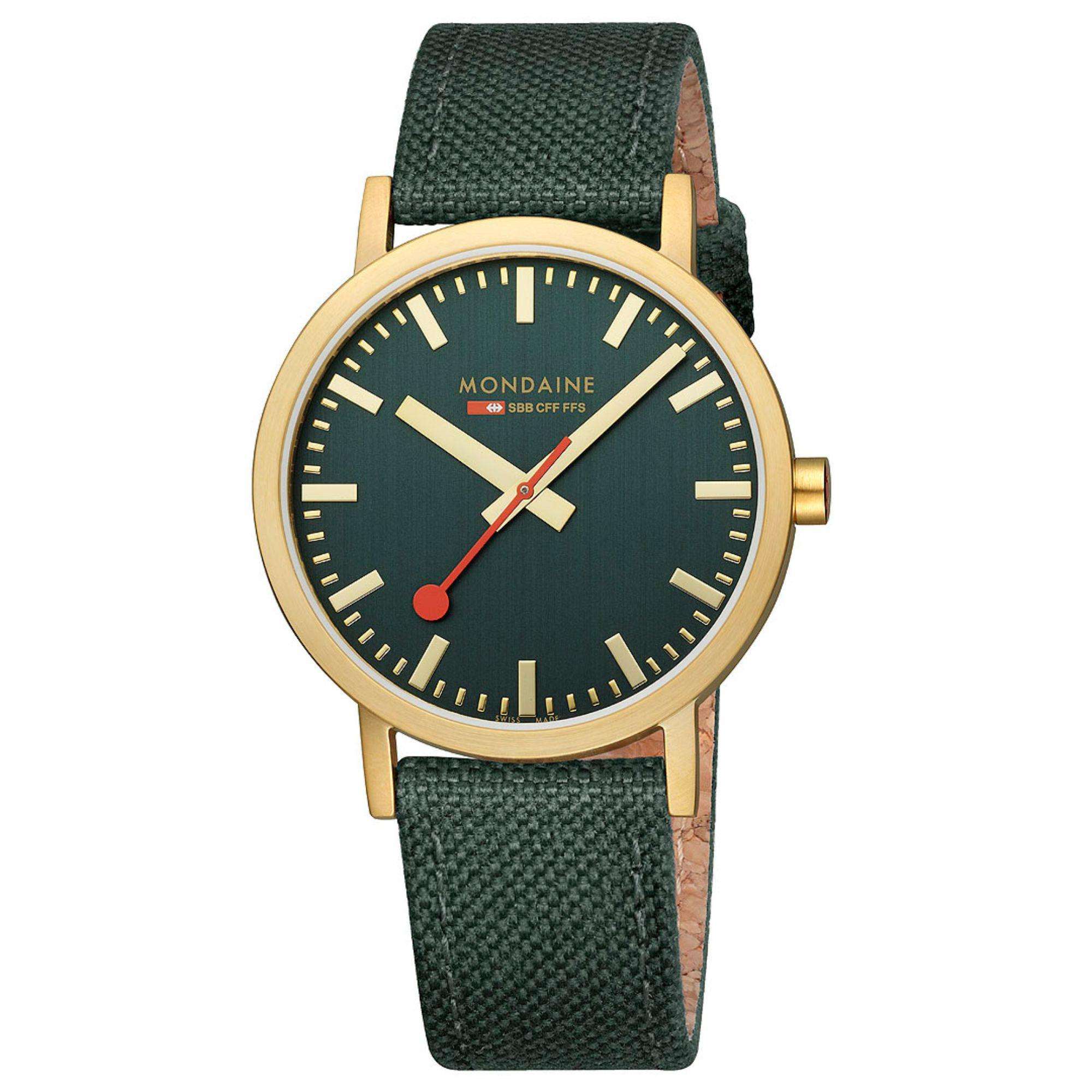 Mondaine Classic Green Dial Unisex Watch A660.30360.60SBS
