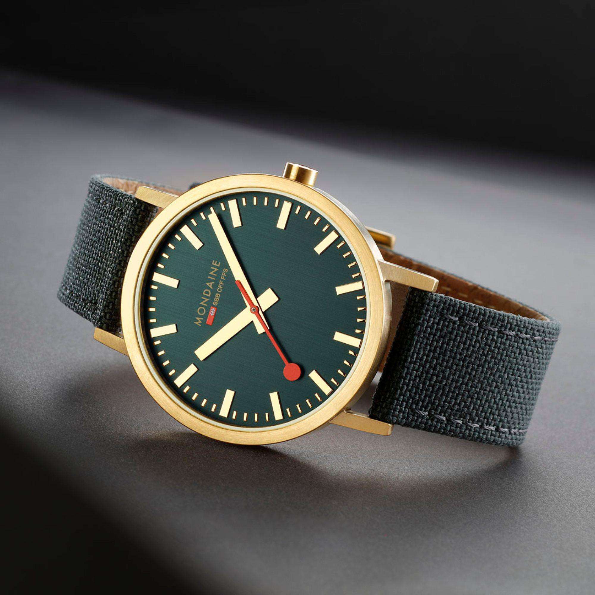 Mondaine Classic Green Dial Unisex Watch A660.30360.60SBS