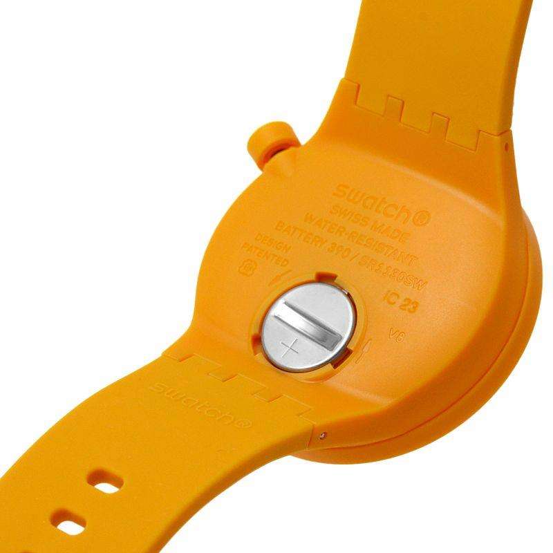 Swatch Fresh Orange Skeleton Dial & Orange Strap Unisex Watch SB01O101
