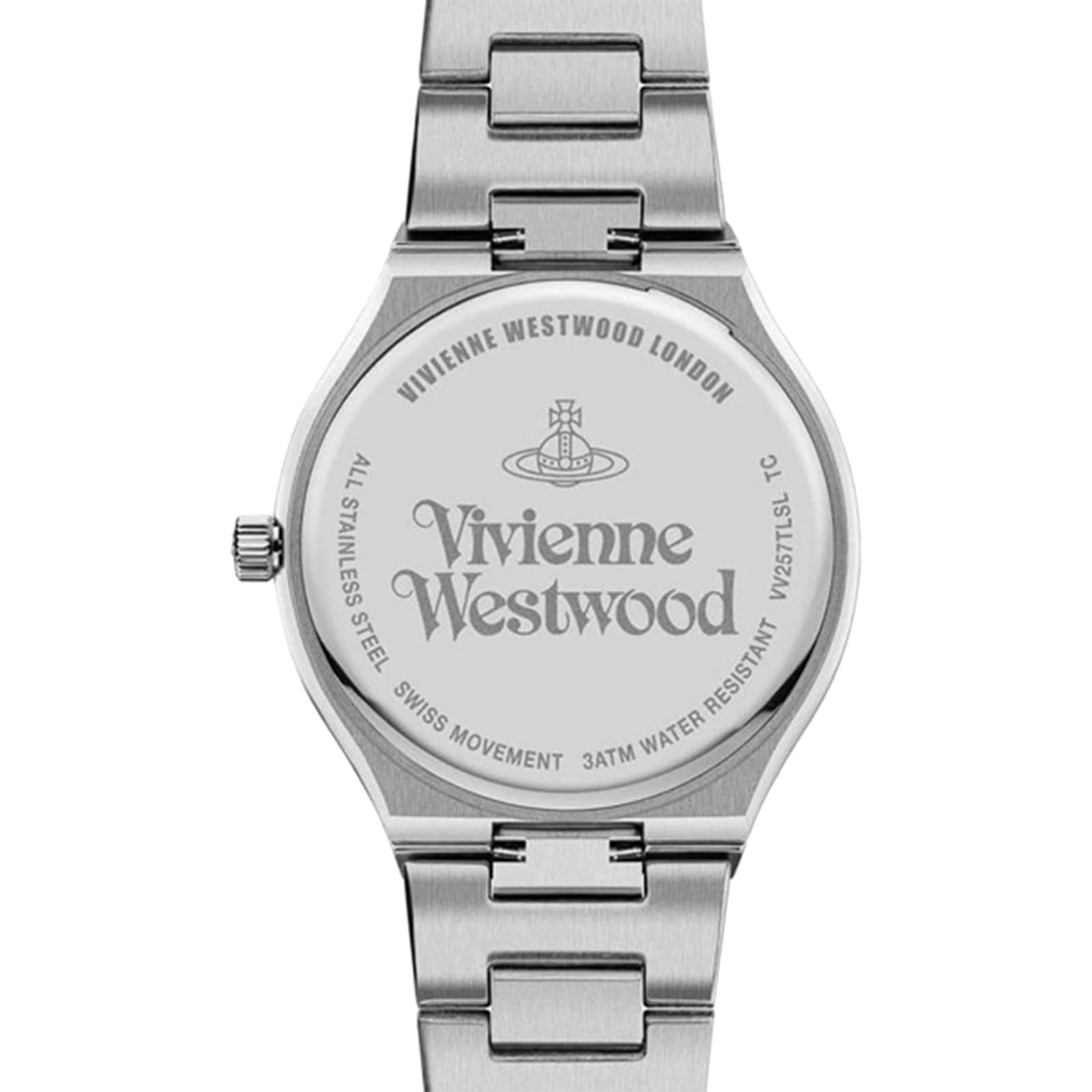 Vivienne Westwood Eltham Quartz Dark Blue Dial Stainless Steel Strap Women's Watch VV257TLSL