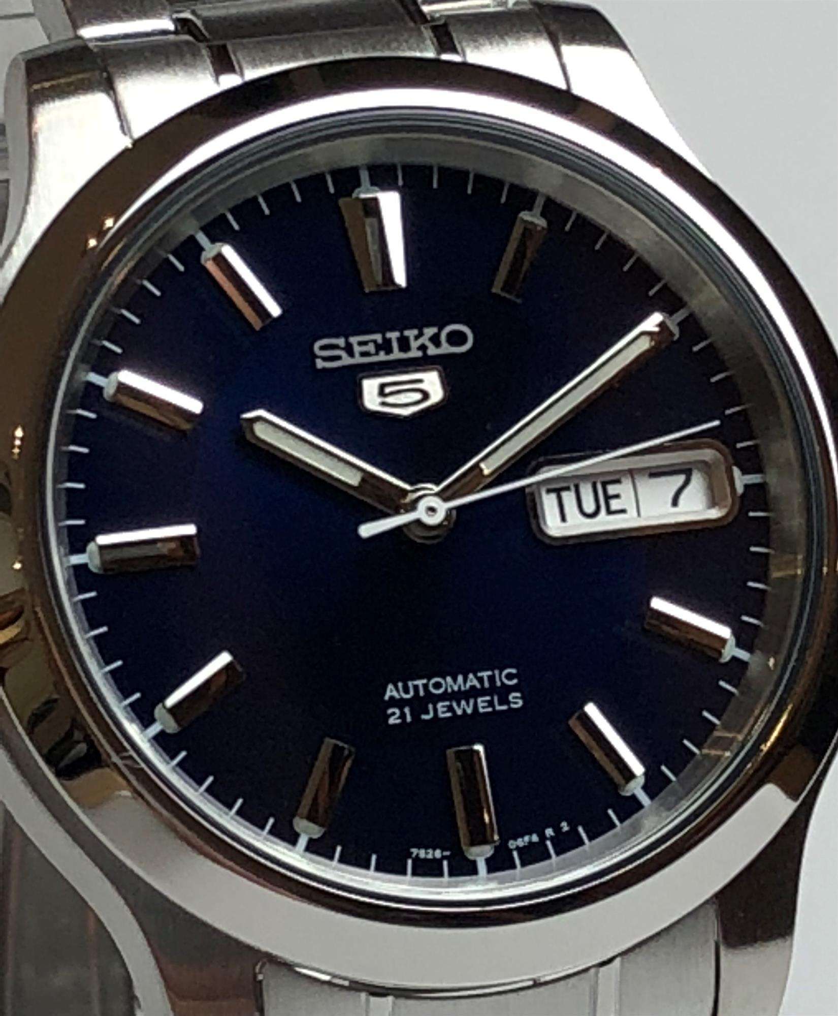 Seiko 5 Classic Automatic Blue Dial Steel Bracelet Men's Watch SNK793K1