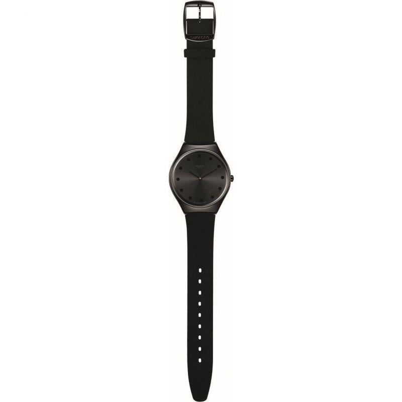 Dark Spark Skin Irony Black Dial Black Leather Strap Ladies Watch SYXB106