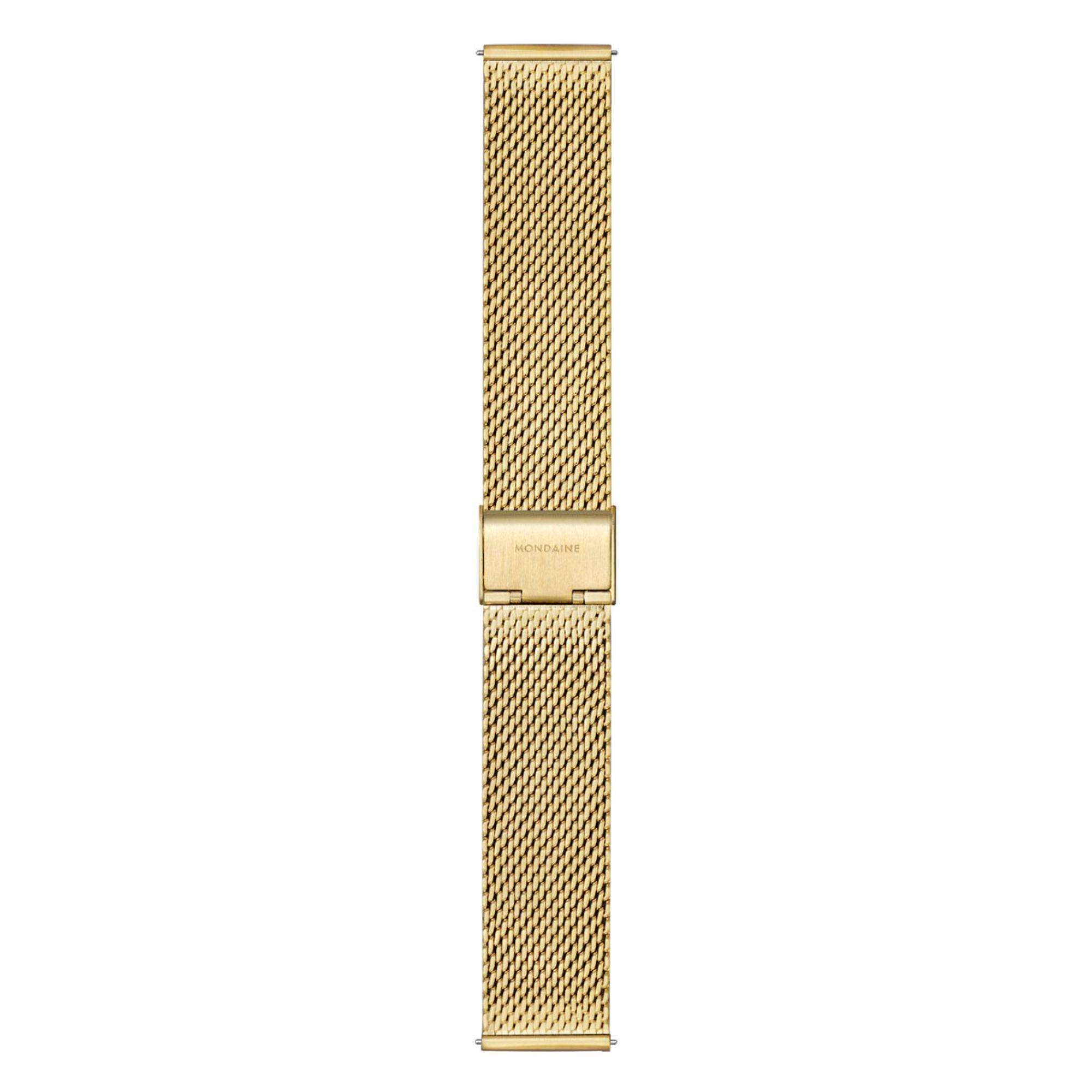 Mondaine Classic IP Gold Mesh Bracelet Green Dial Unisex Watch A660.30360.60SBM