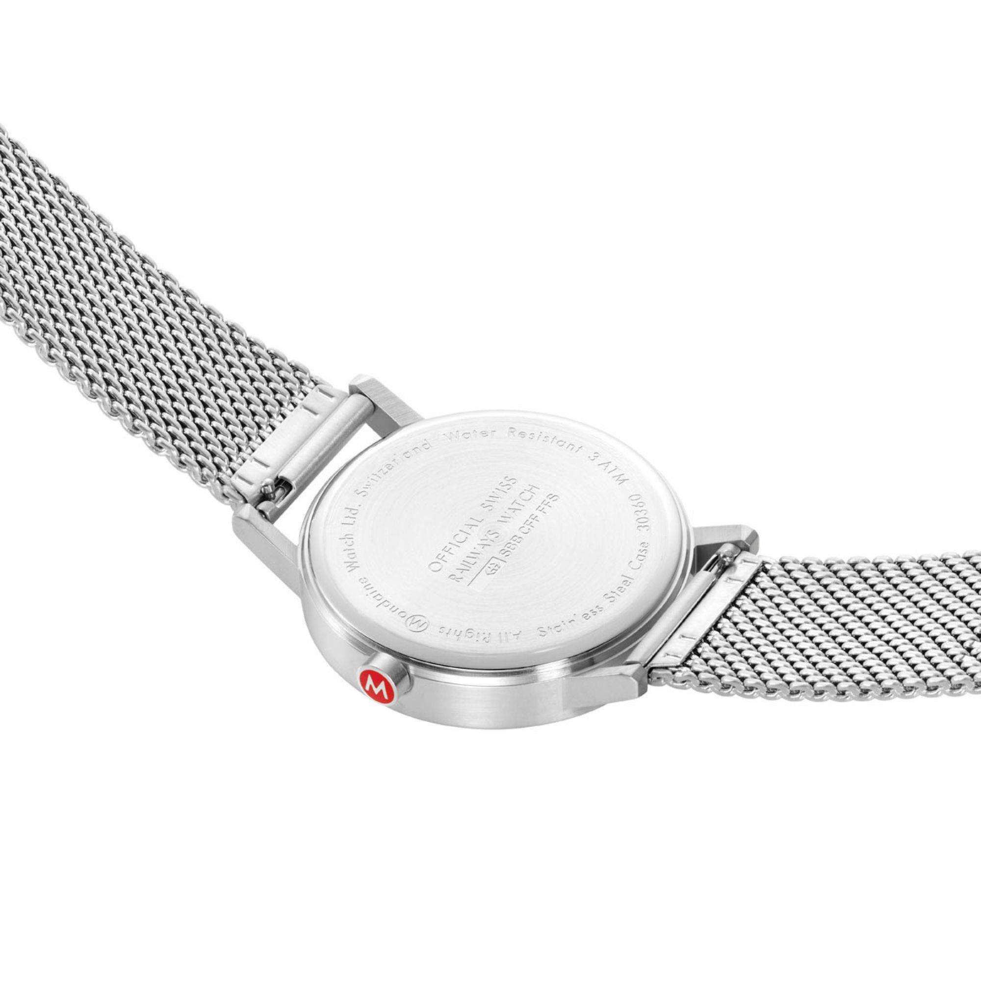 Mondaine Classic Grey Dial Steel Mesh Bracelet Unisex Watch A660.30360.80SBJ