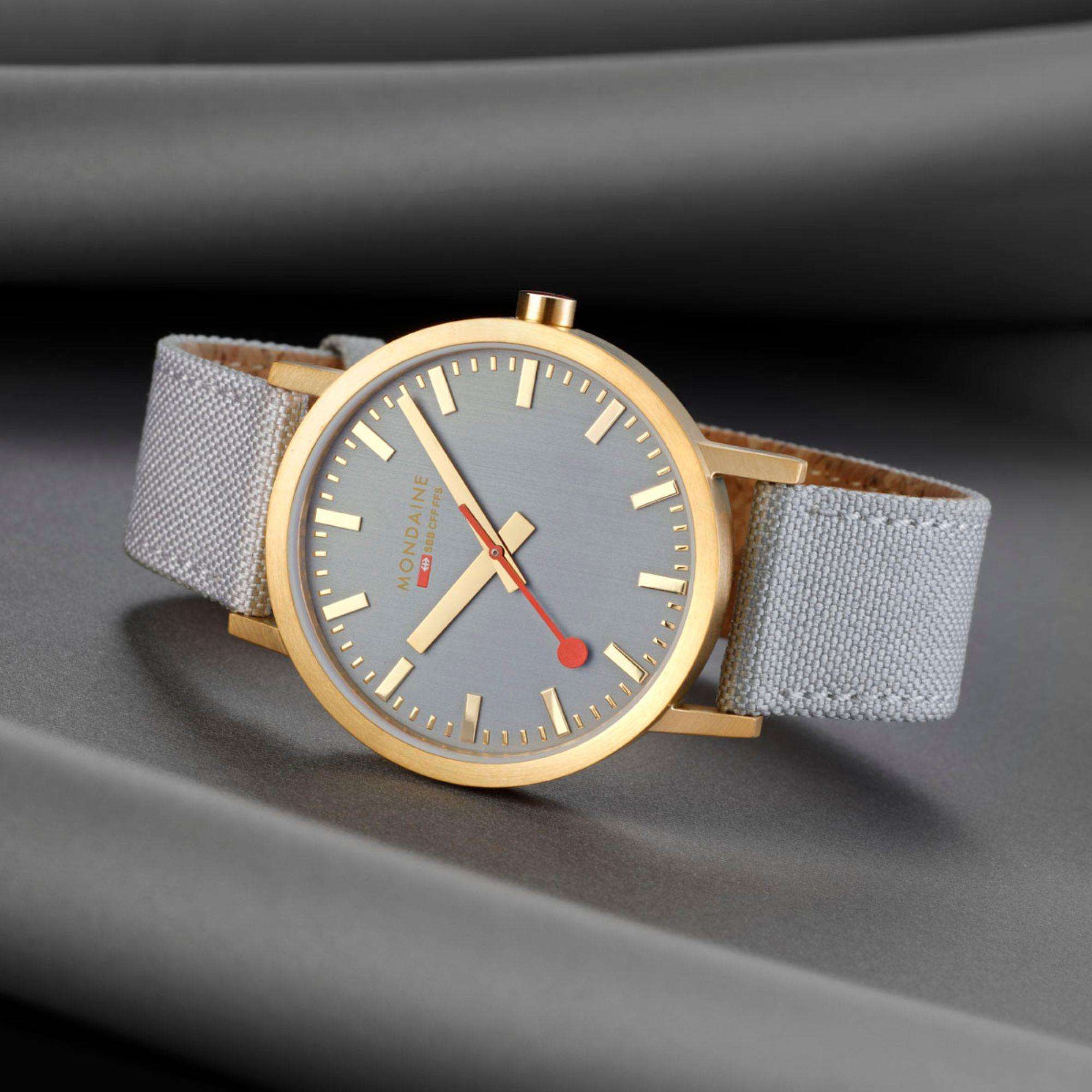 Mondaine Classic Grey Dial Grey Strap Unisex Watch A660.30360.80SBU
