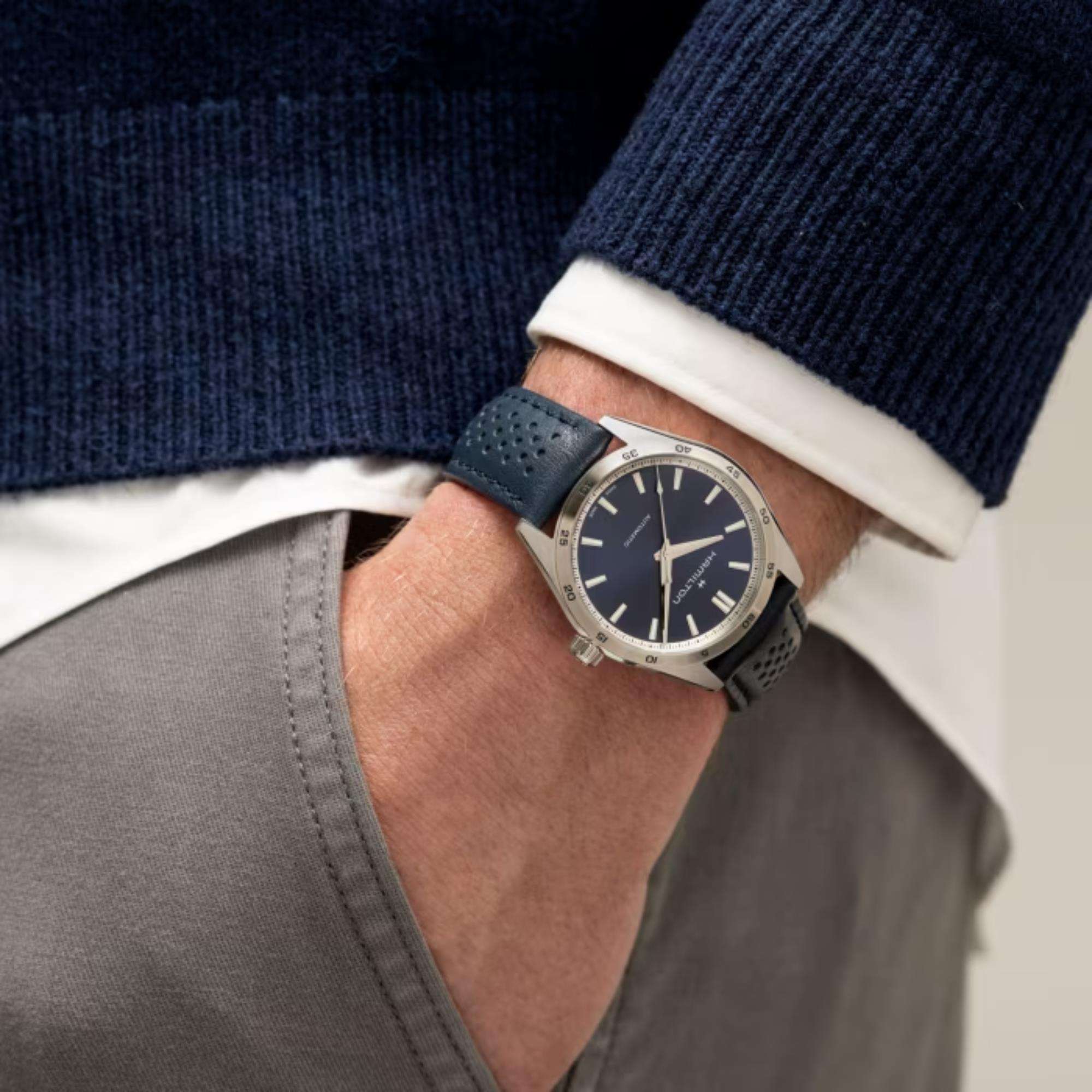 Hamilton Jazzmaster Performer Auto Blue Dial Men's Watch H36215640