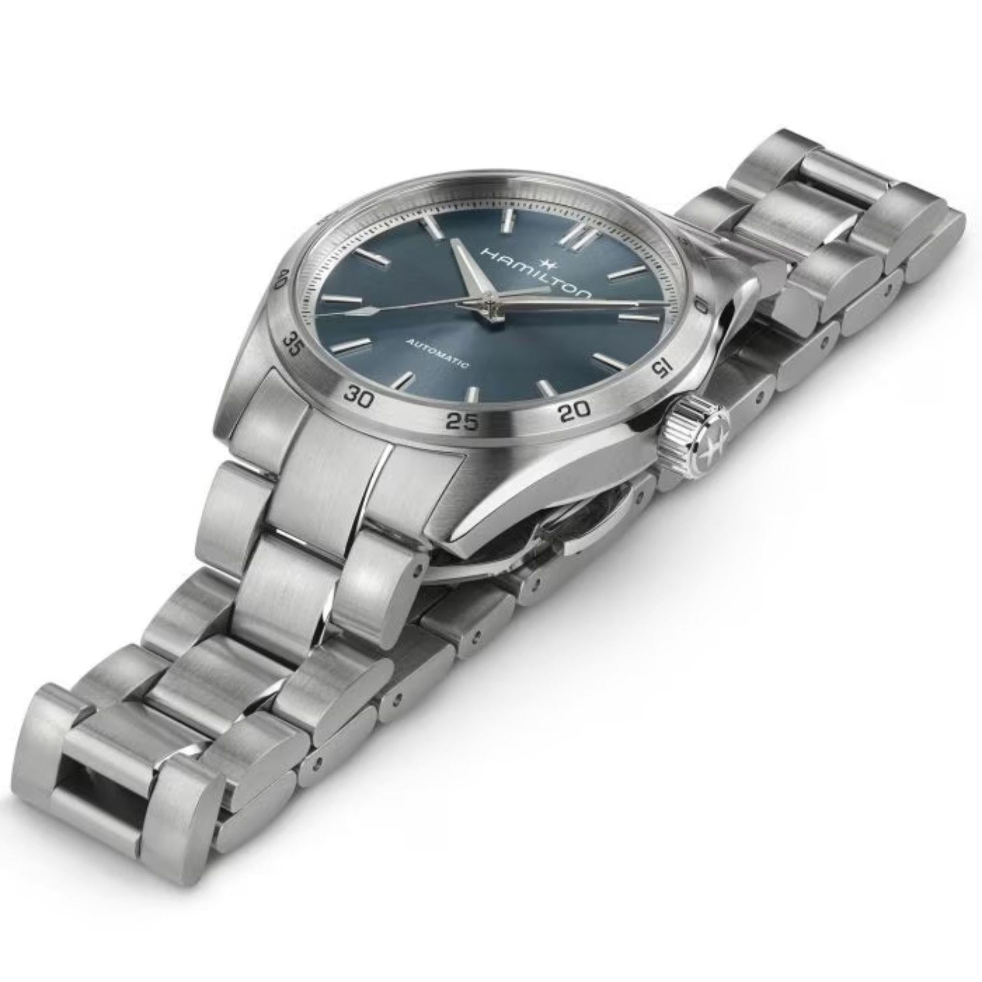 Hamilton Jazzmaster 34mm Blue Dial Steel Ladies Automatic Watch H36105140