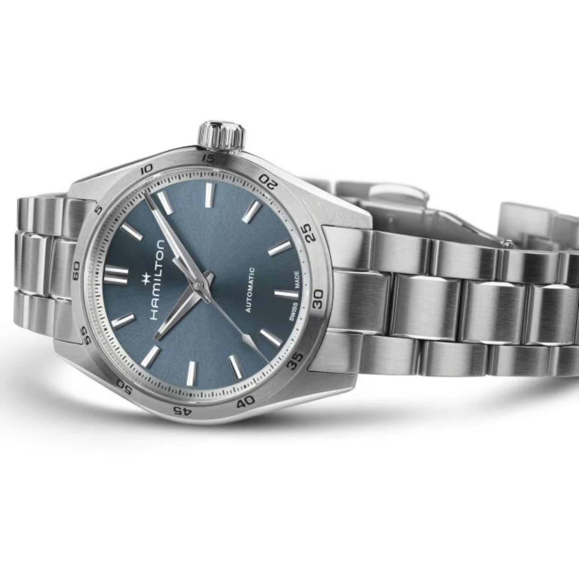 Hamilton Jazzmaster 34mm Blue Dial Steel Ladies Automatic Watch H36105140