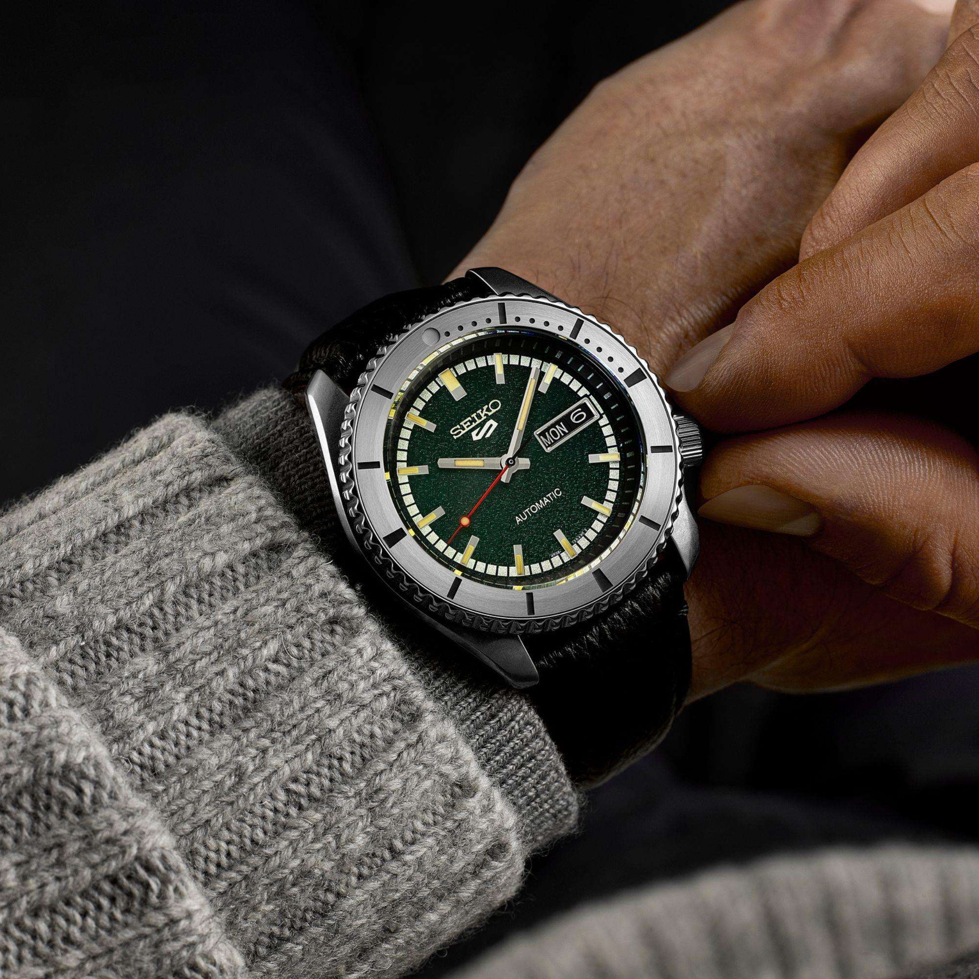 Seiko 5 Sports x Masked Rider Double Anniversary Limited Edition Automatic Black Dial Men's Watch SRPJ91K1