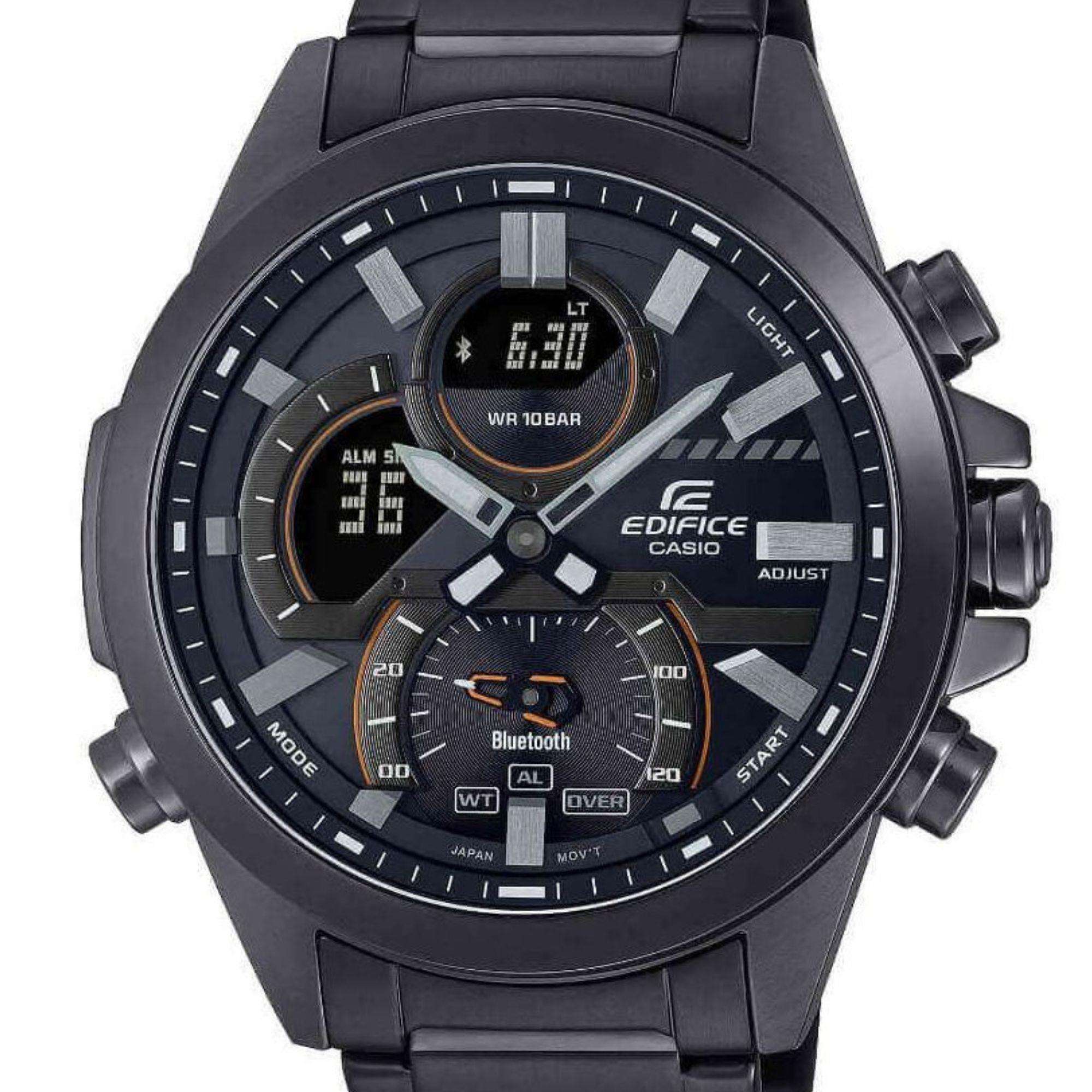 Casio Edifice Analogue-Digital Bluetooth Black Dial Black PVD Men's Watch ECB-30DC-1AEF