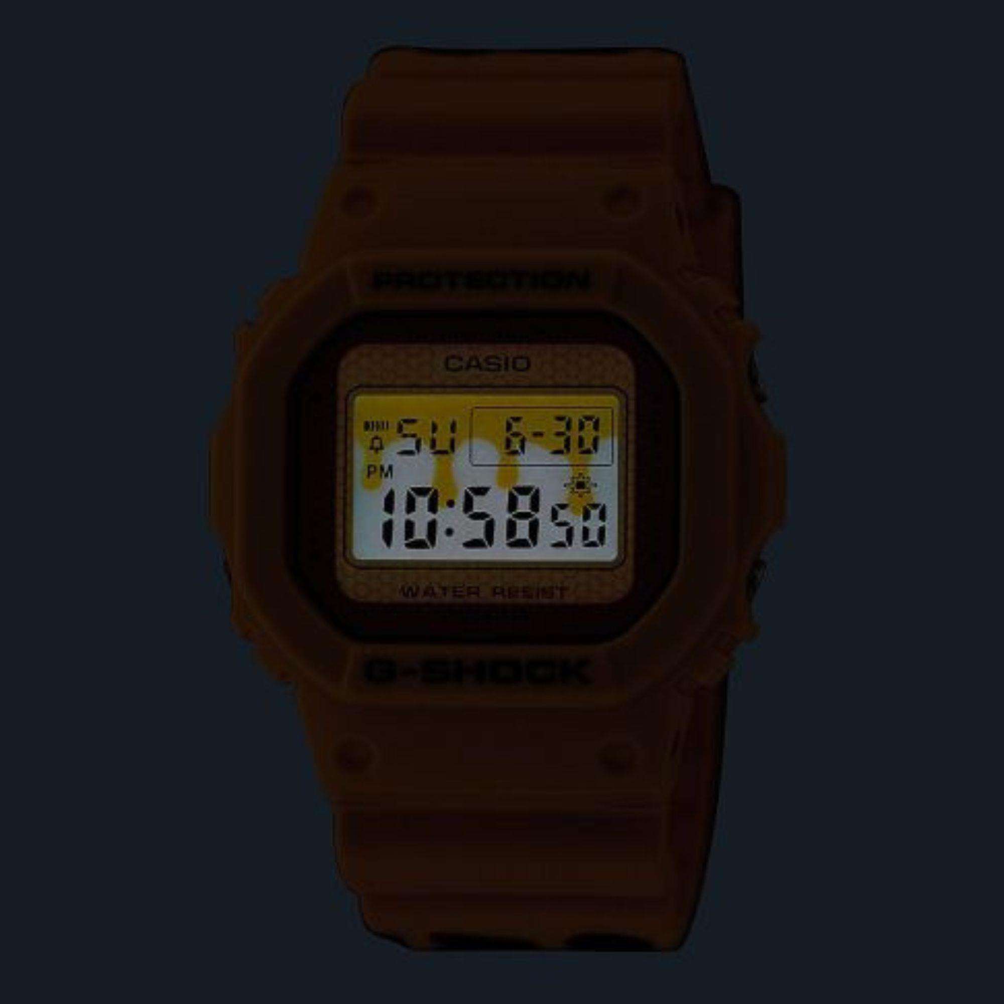 Casio G-Shock Summer Lovers Yellow Dial Yellow Rubber Strap Mens Watch DW-5600SLC-9ER