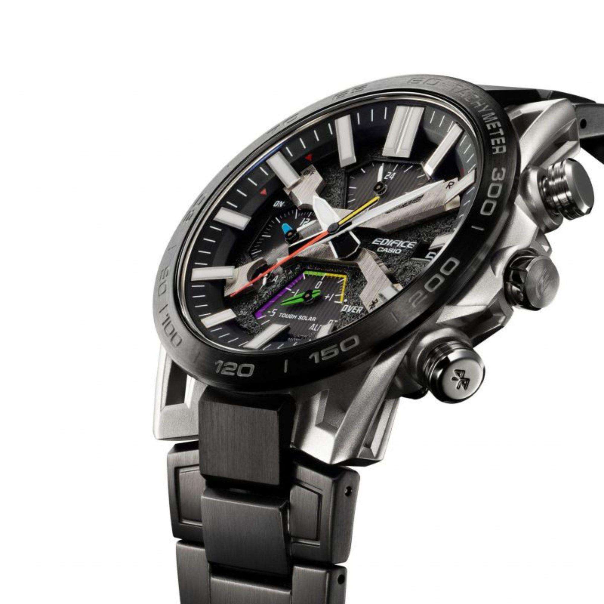 Casio Edifice Sospensione Solar Bluetooth Chronograph Grey Dial Men's Watch EQB-2000DC-1AER