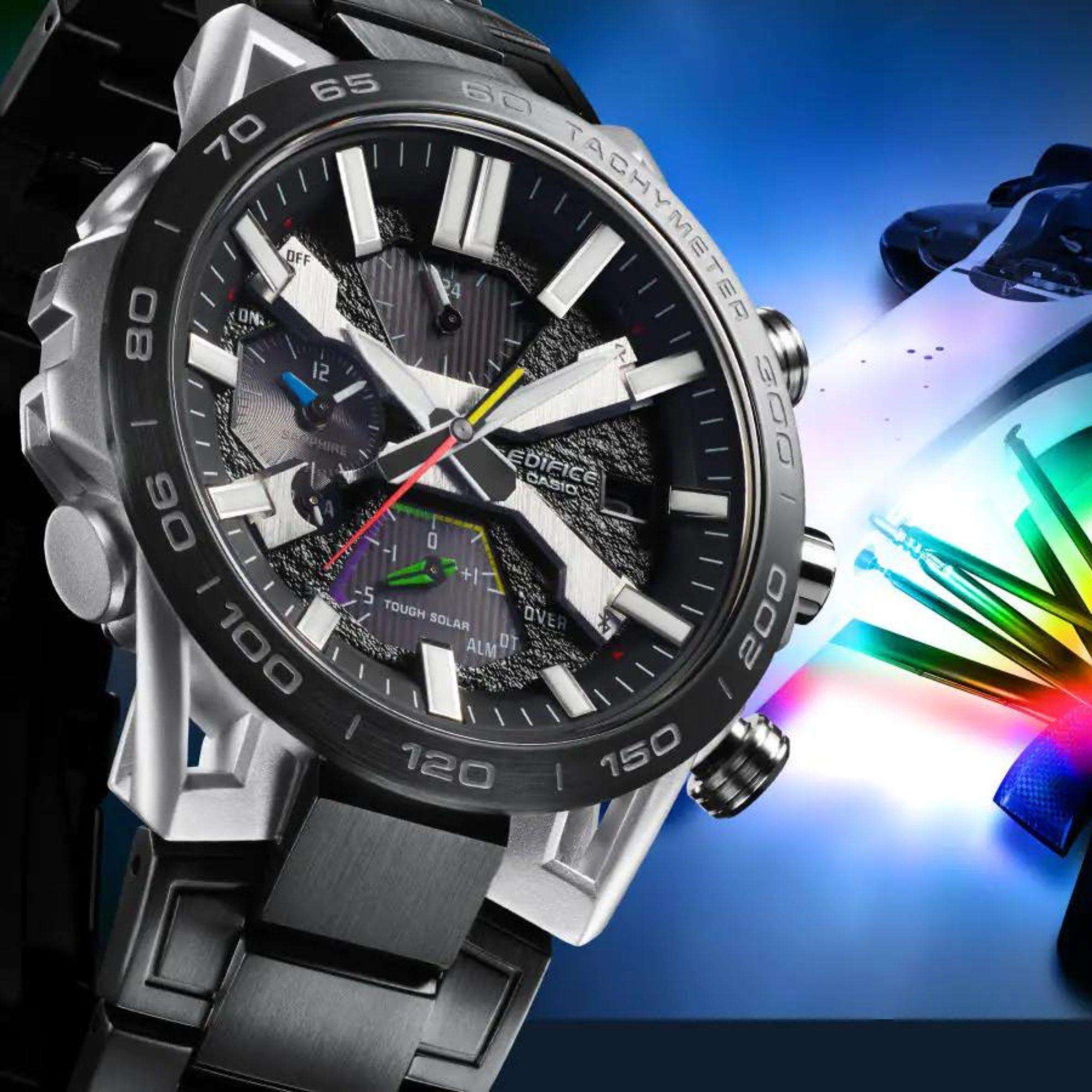 Casio Edifice Sospensione Solar Bluetooth Chronograph Grey Dial Men's Watch EQB-2000DC-1AER