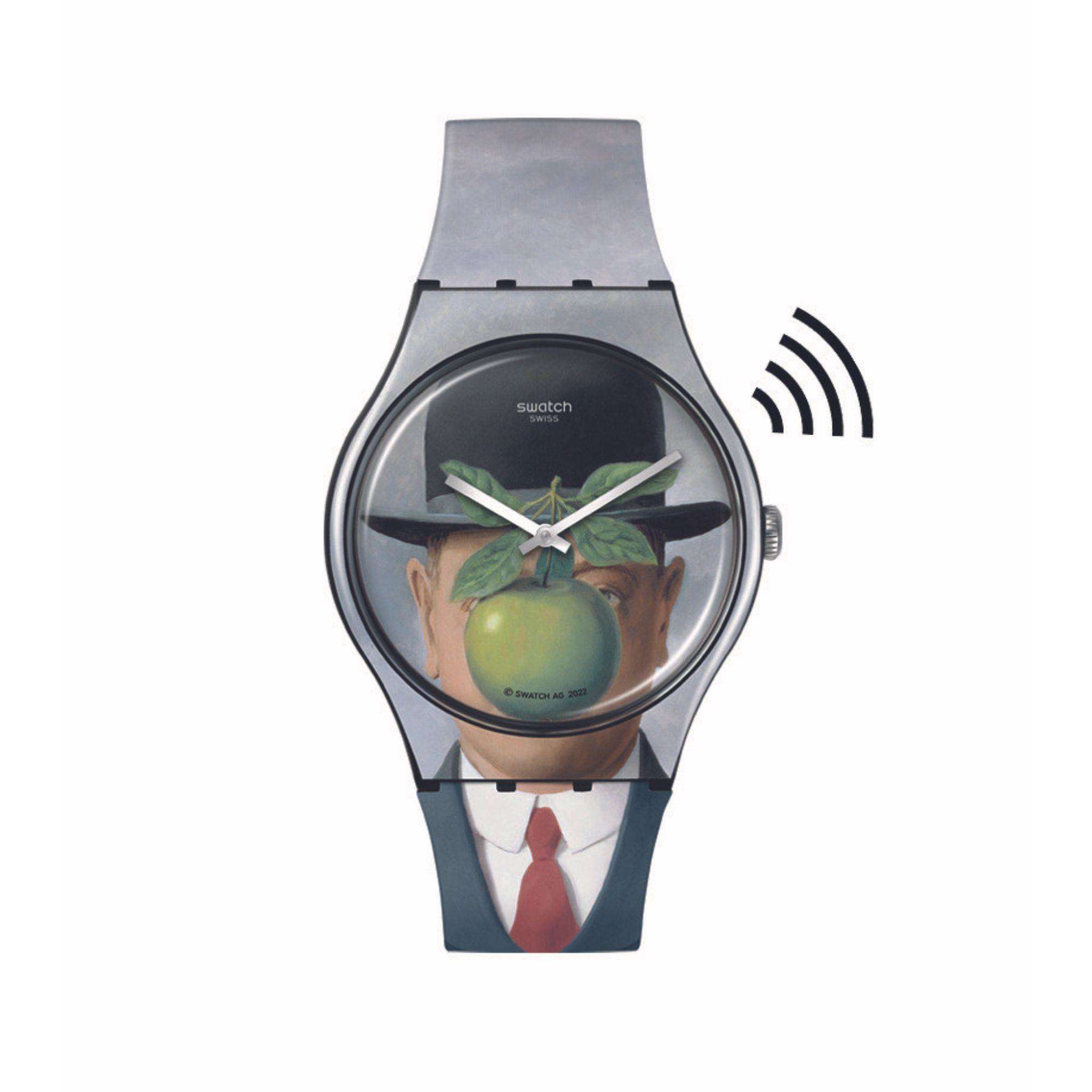 Swatch Art Journey The Son of Man The Surreal Pay! Silicone Strap Watch SVI103-5300